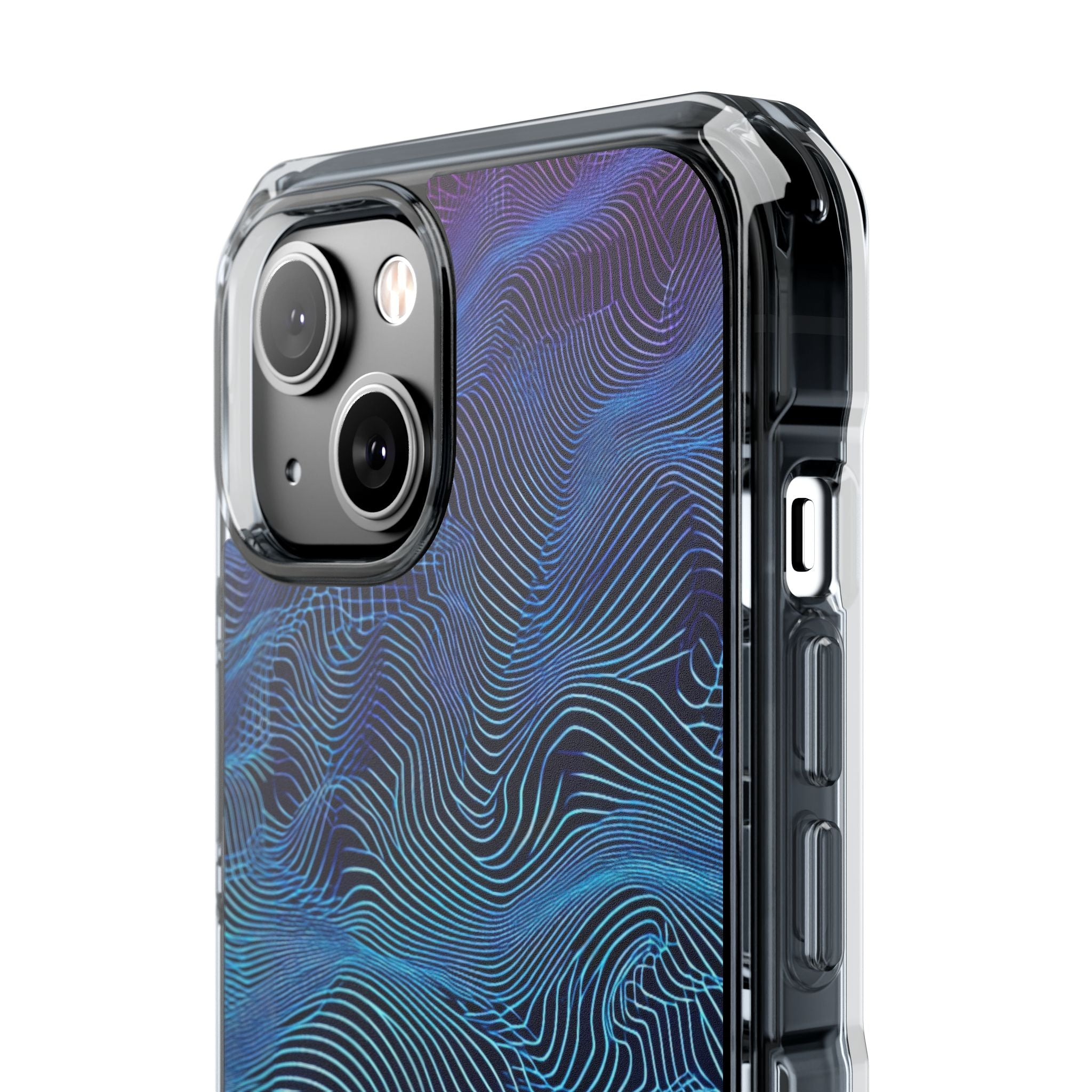 Neon Waves Flow iPhone 14 - Impact Clear+