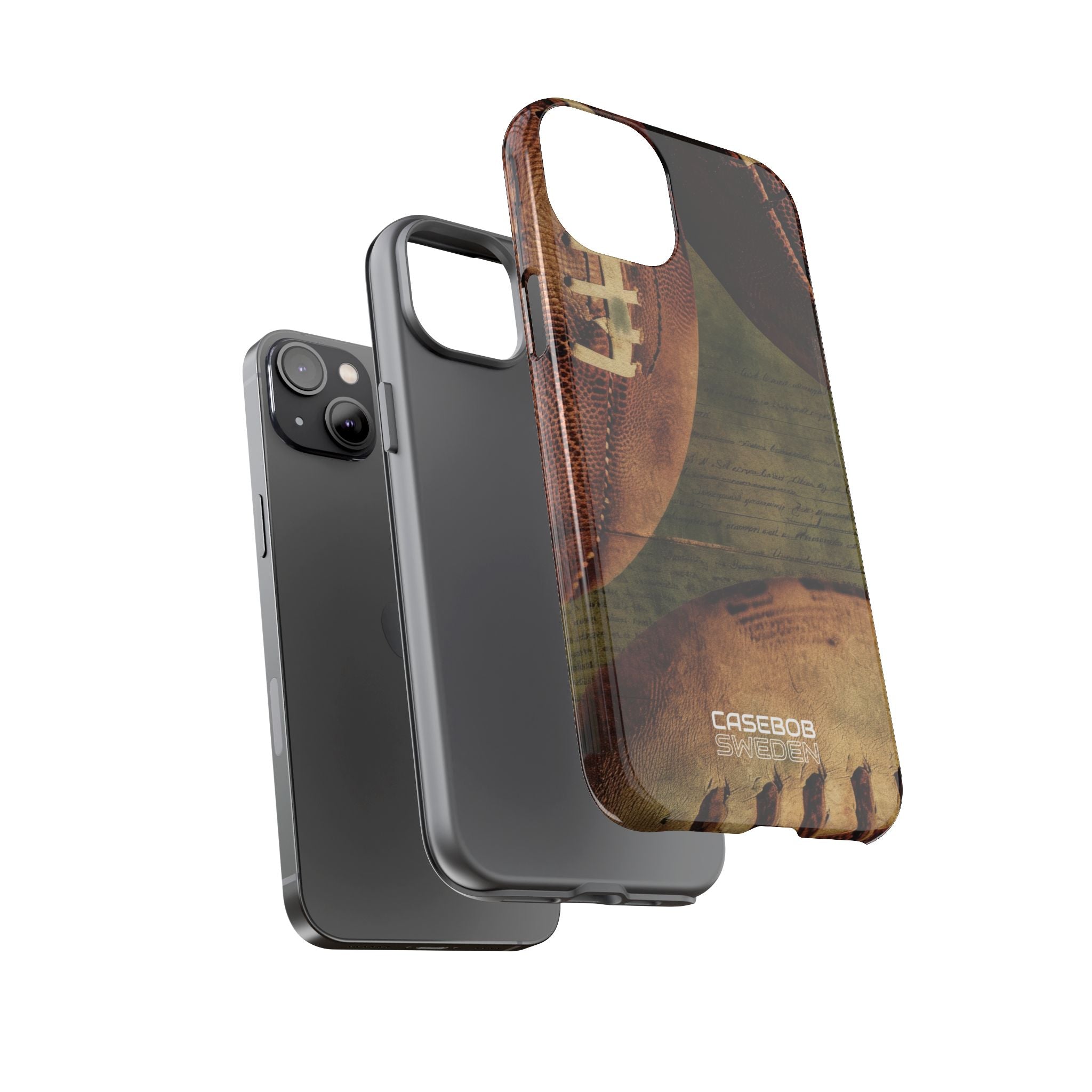 Vintage fodboldteksturer iPhone 14 - Tough