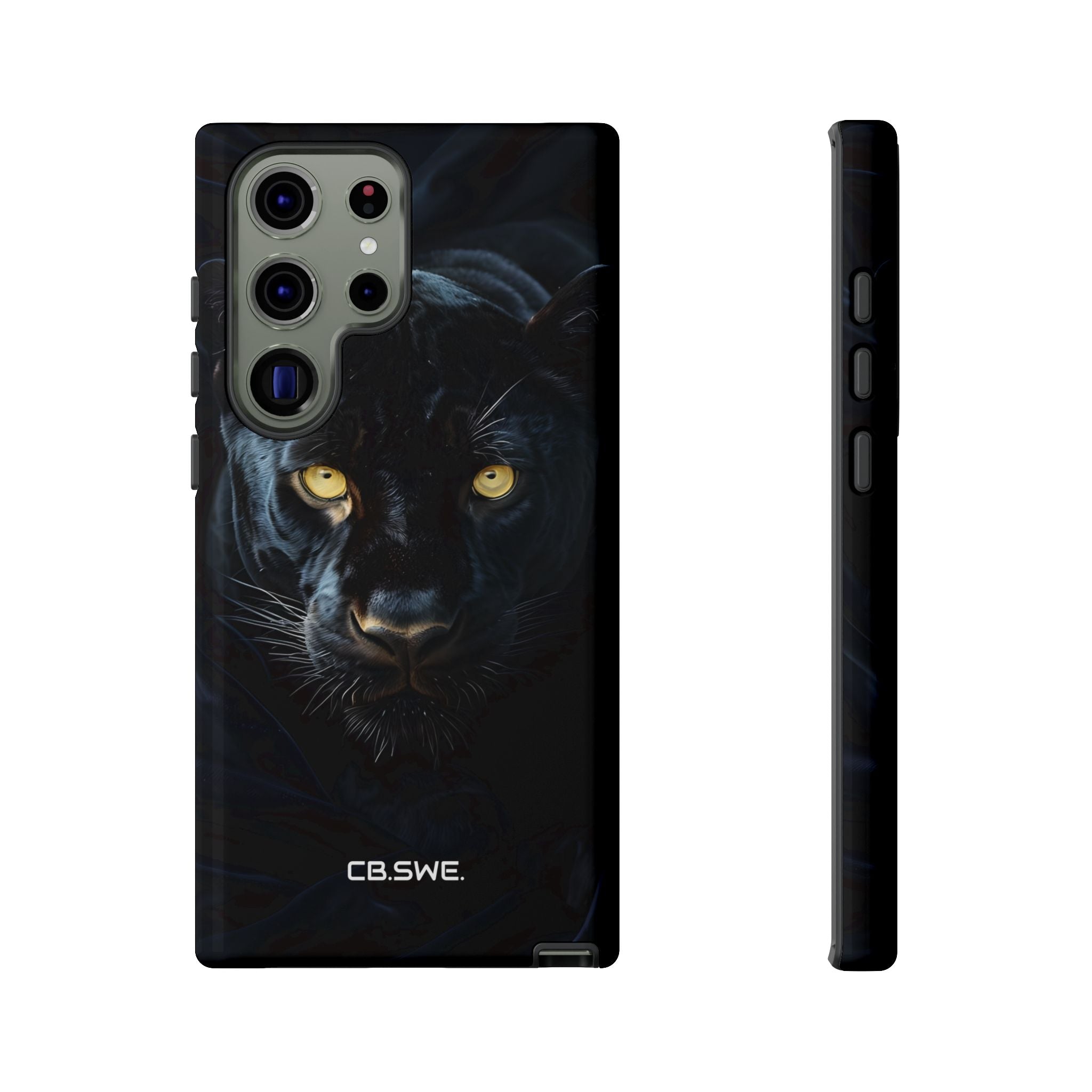 Intense Black Panther Portrait Golden Eyes Samsung S23 - Tough