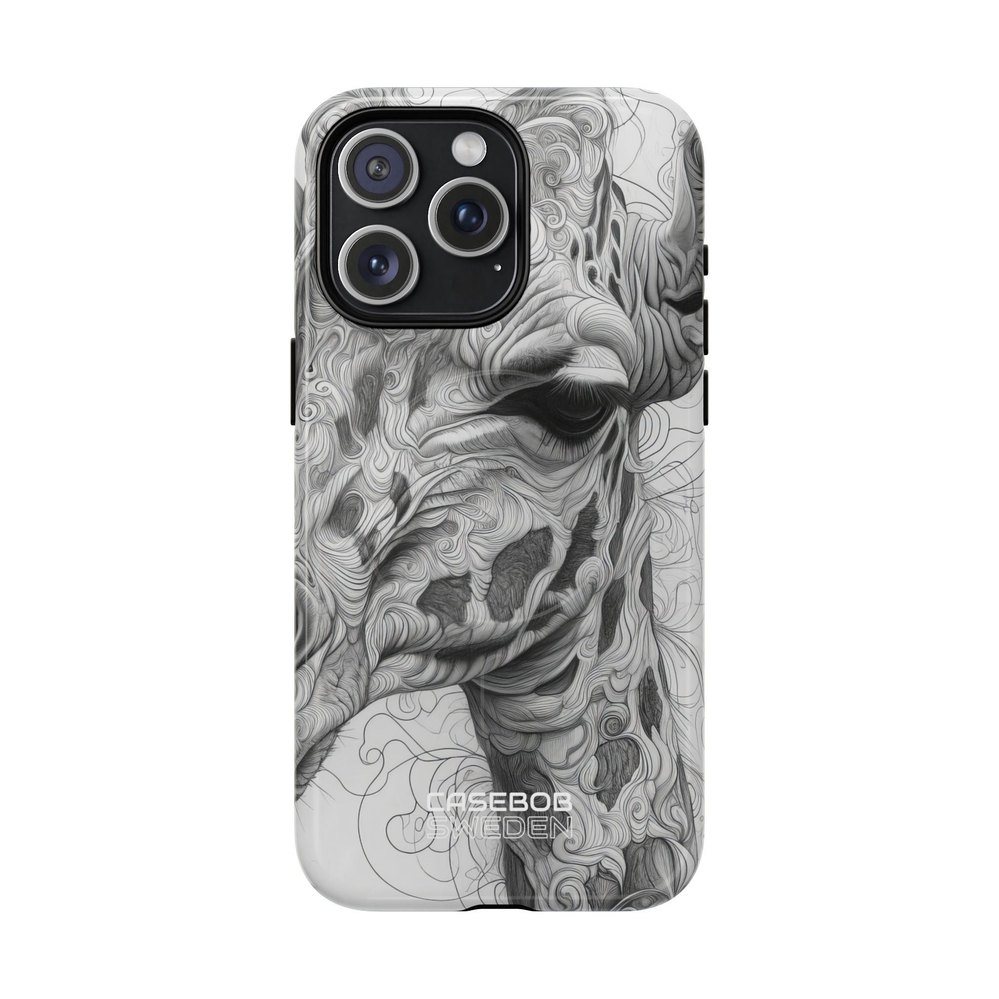 Swirling Giraffe Art iPhone 15 - Tough+