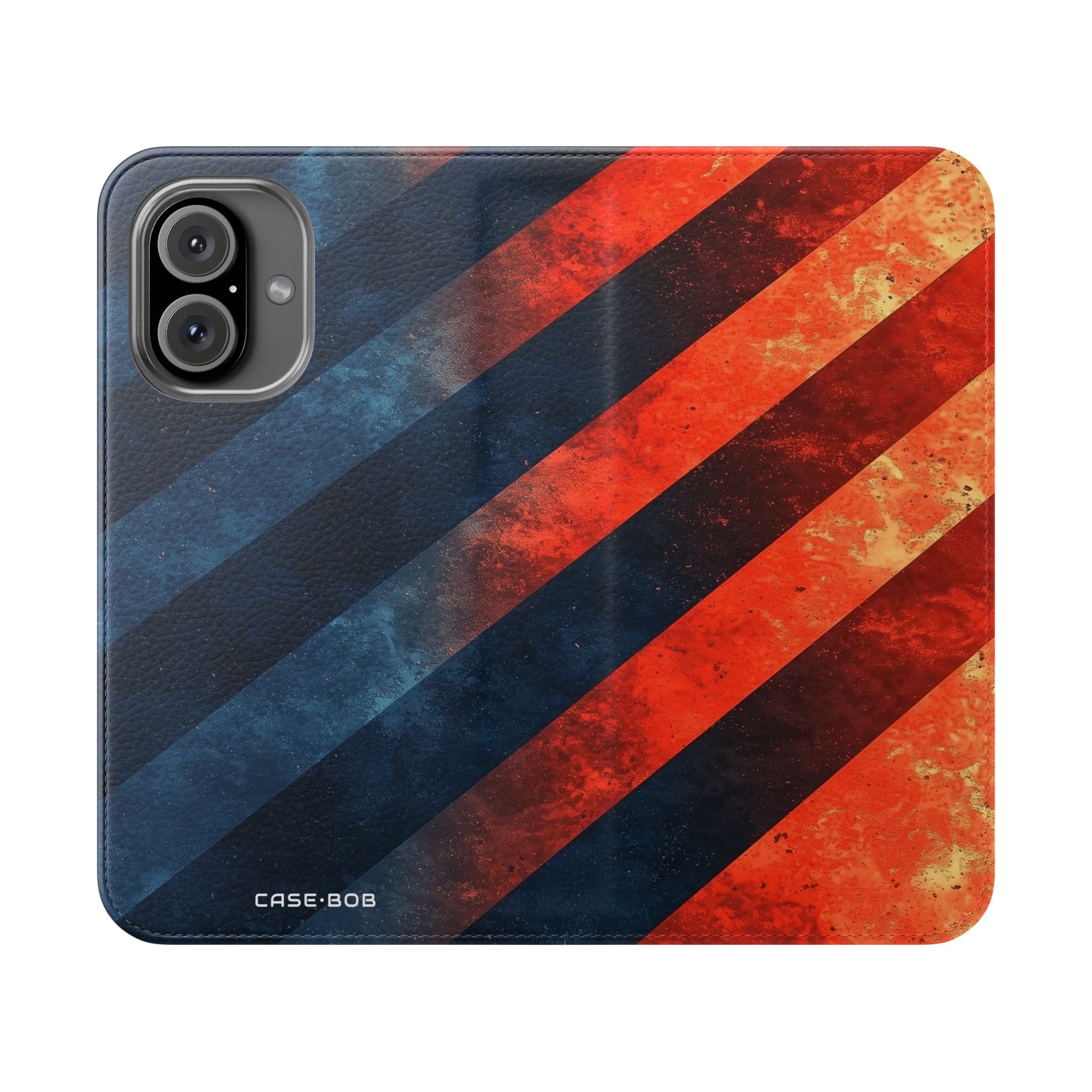 Diagonal Stripes Blaze - iPhone 16 Case - Wallet