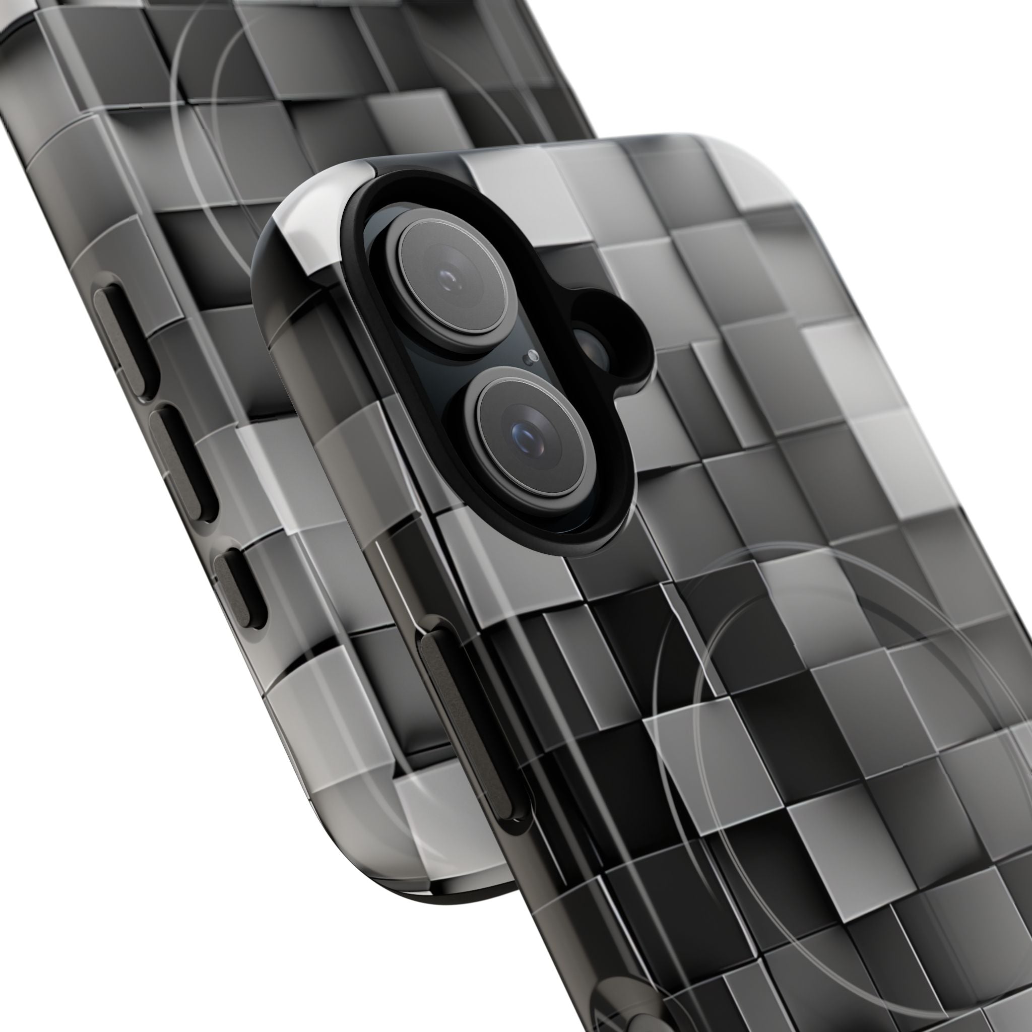 Monochrome Cube Depth iPhone 16 - Tough+