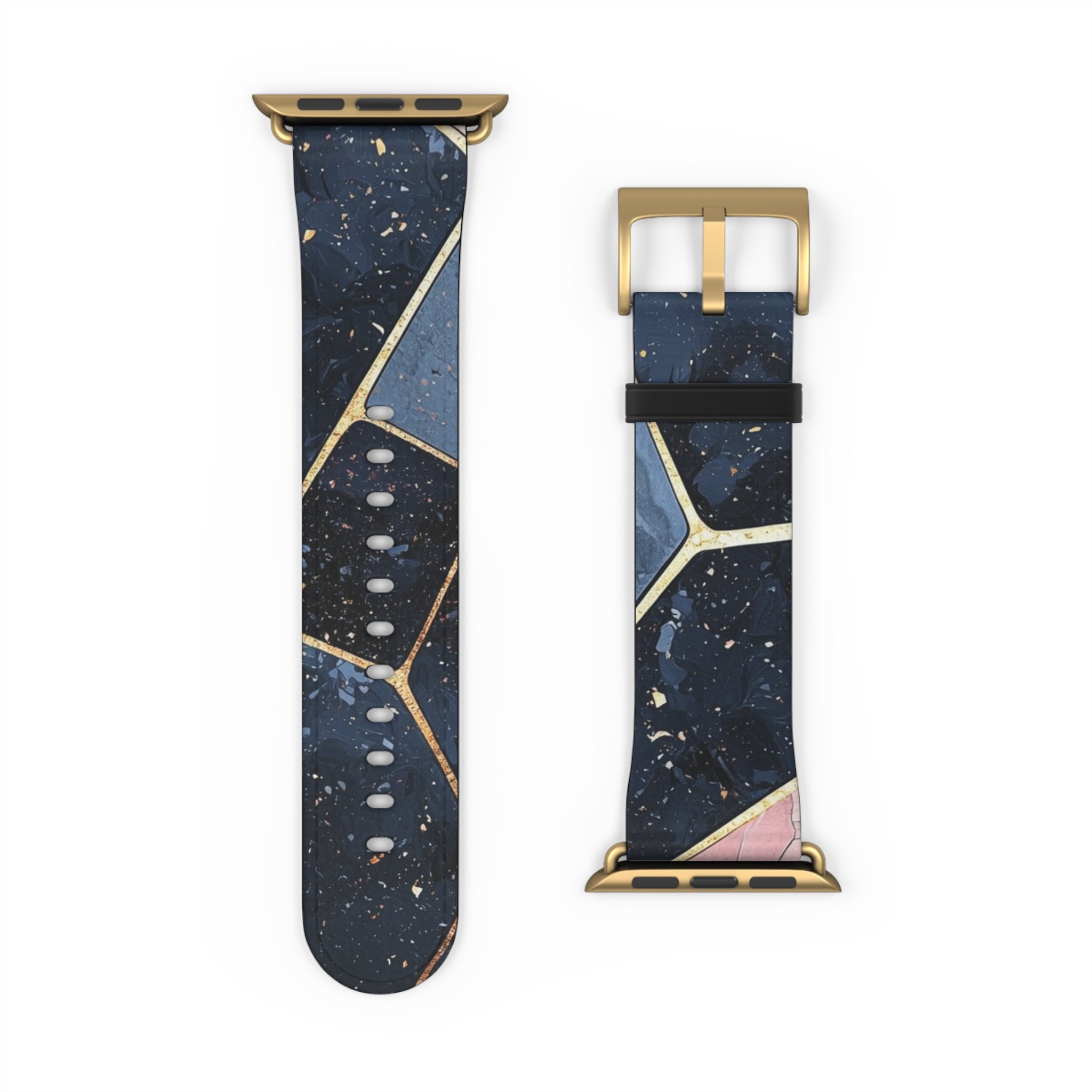 Golden Mosaic Navy - Watch Band
kultainen mosaiikki navy - ranneke
