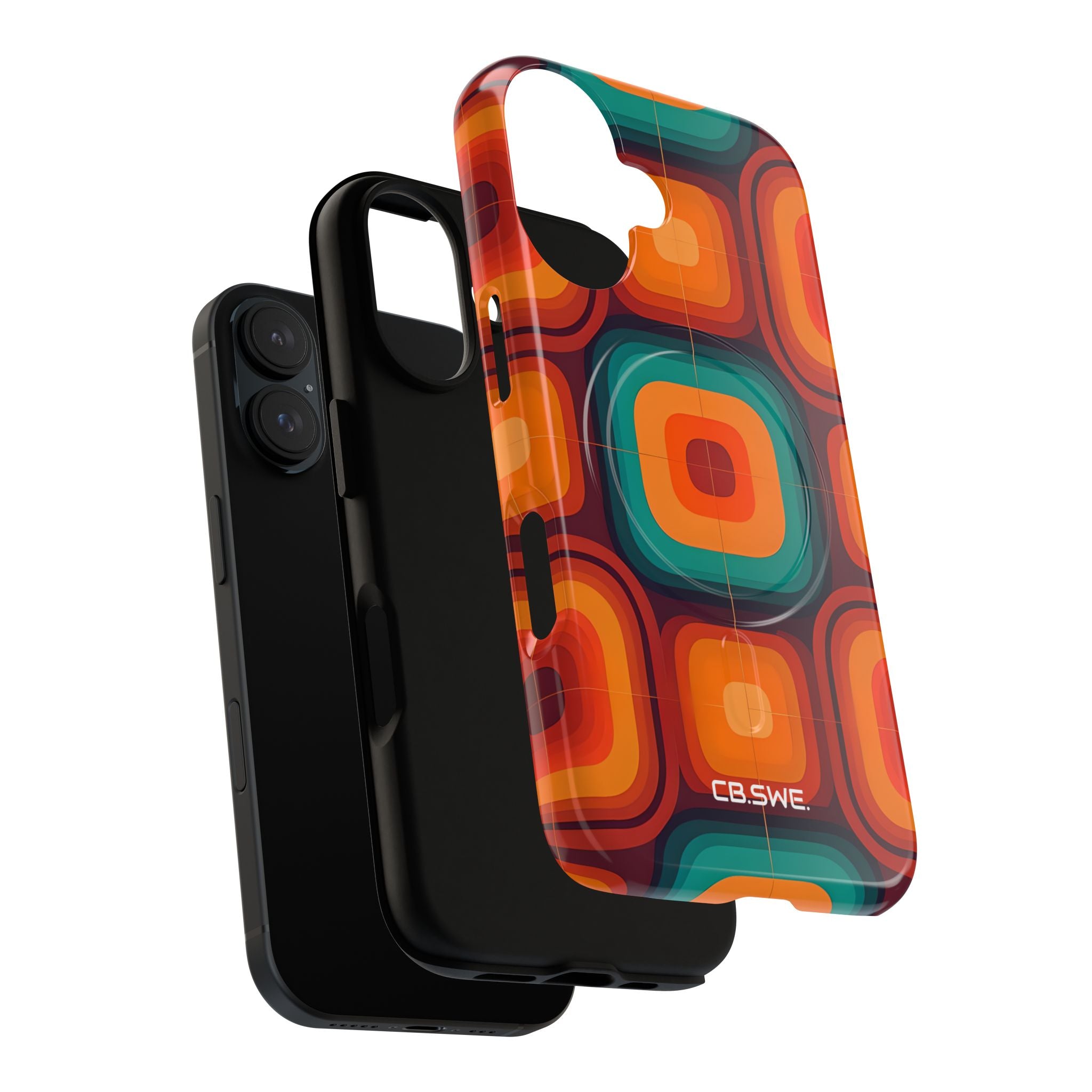 Retro 1970s Squares iPhone 16 - Tough+