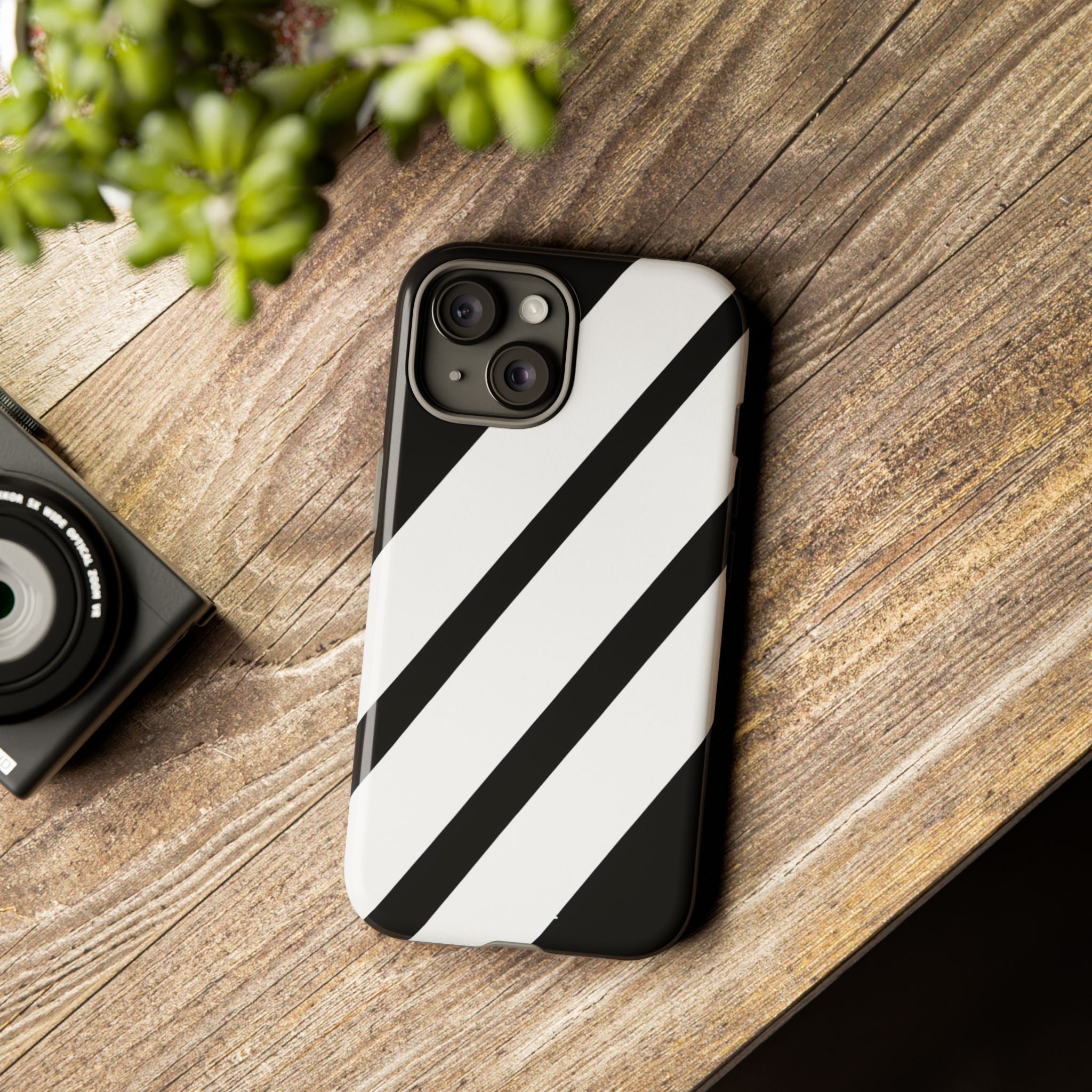 Monochrome Diagonal Symmetry - iPhone Case