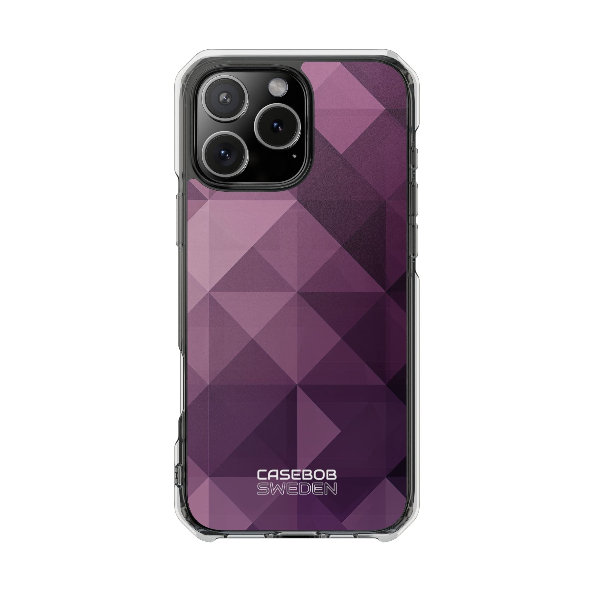 Purple Geometric Mosaic iPhone 16 - Impact Clear+