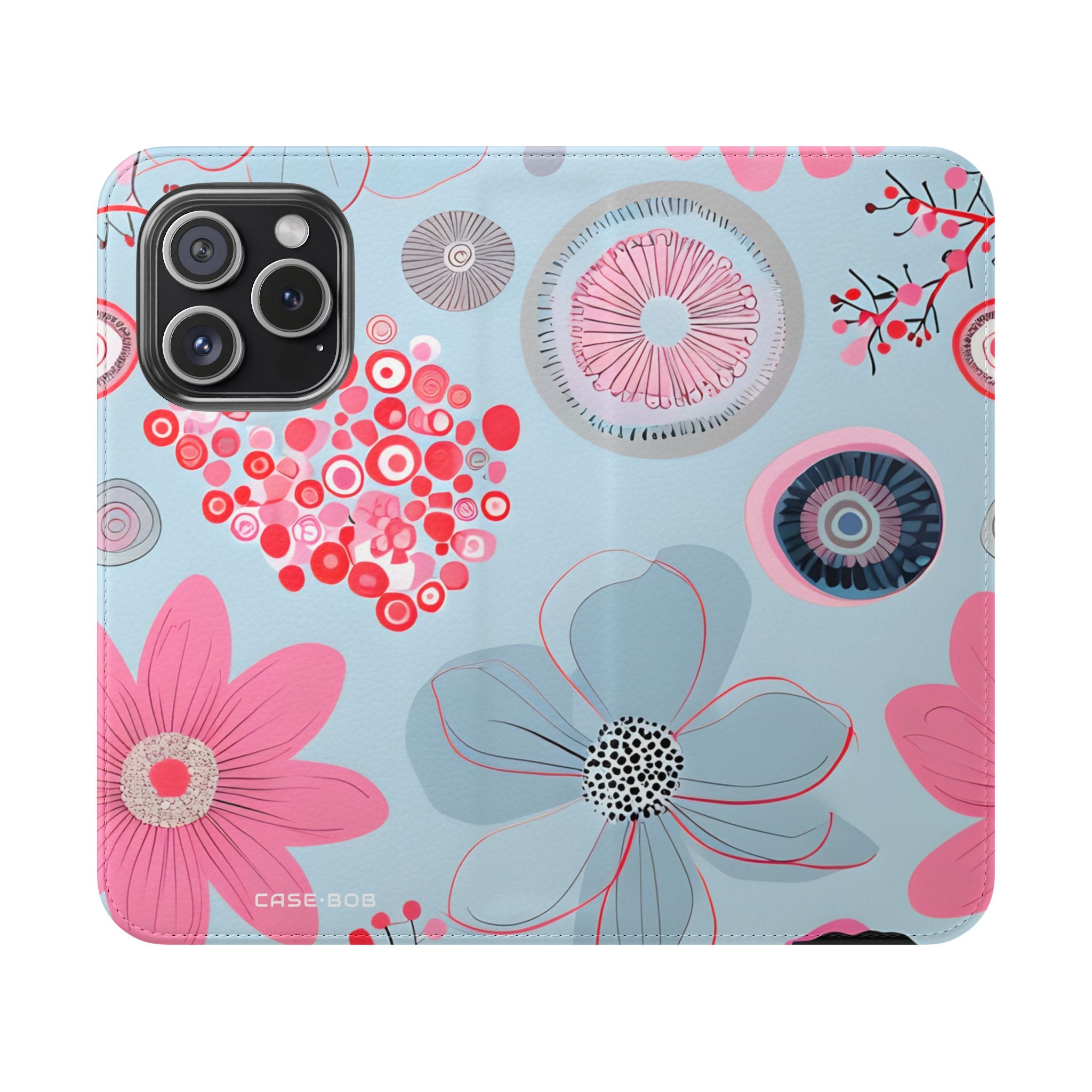 Outlined Bloom Radiance - iPhone 15 Pro Case - Wallet