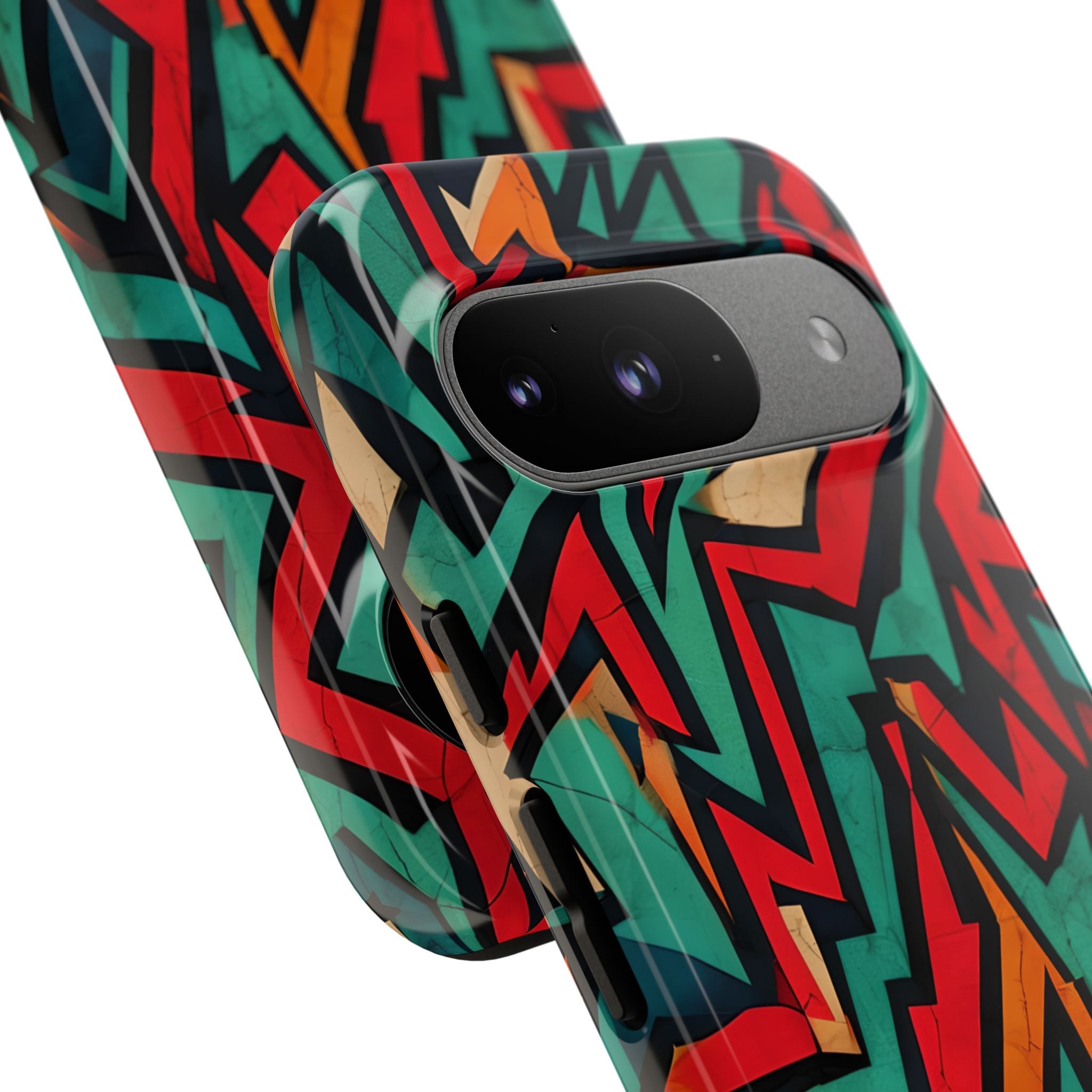 Crimson Zigzag Google Pixel 9 Case - Tough