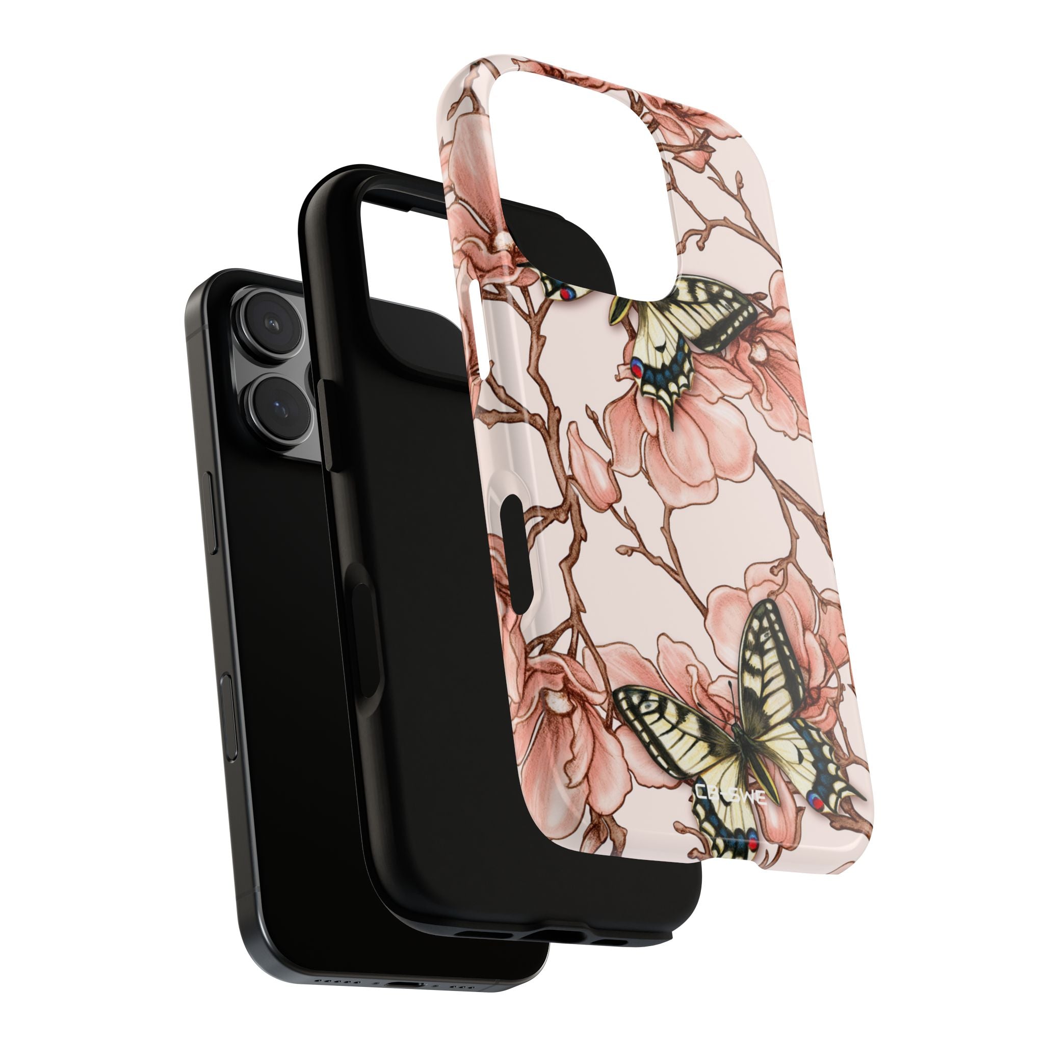 Butterflies and Magnolias Harmony - iPhone Case