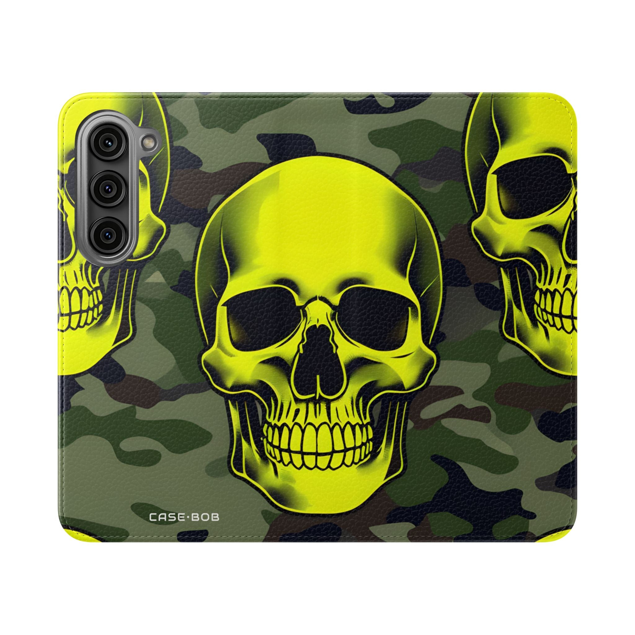 Neon Skull Camo - Samsung S23 Case - Wallet