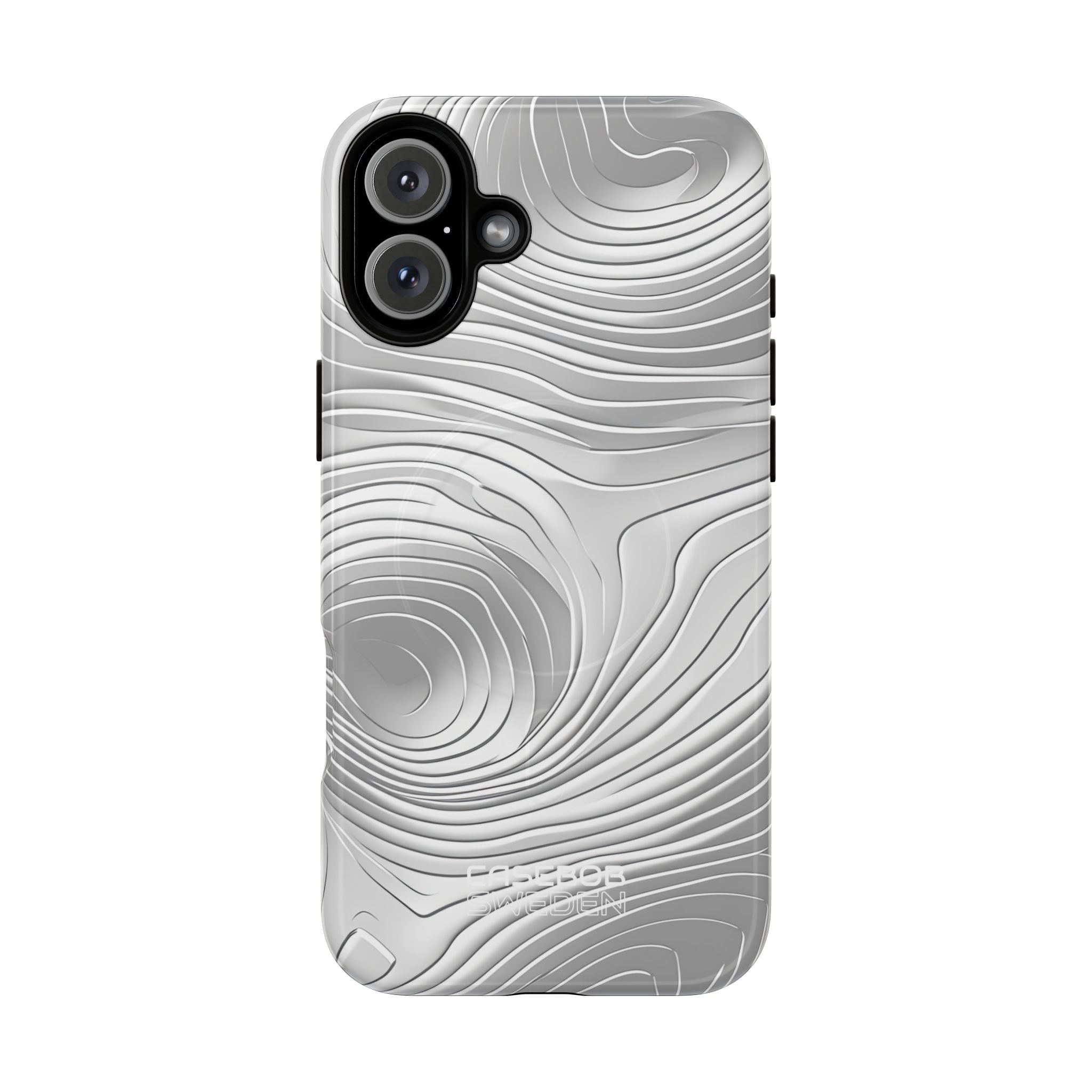 Monochrome Flow Lines iPhone 16 - Tough+