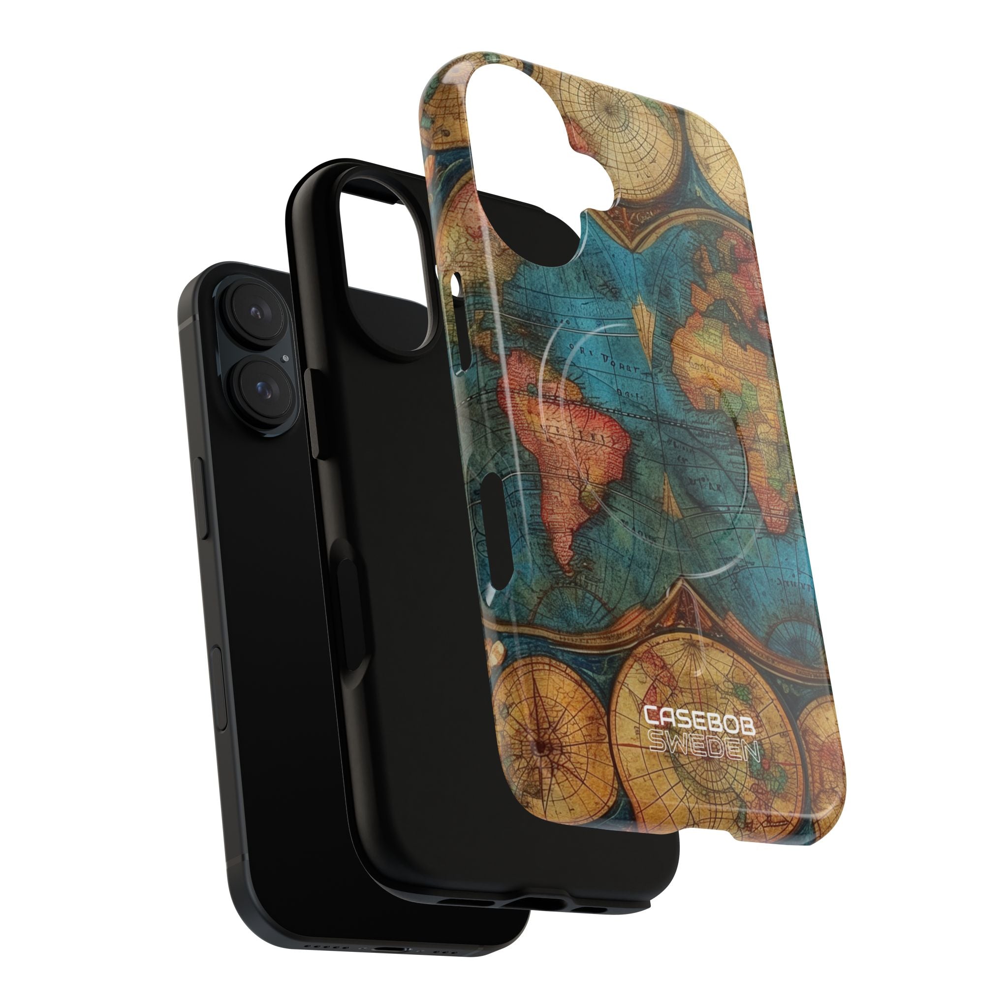 Vintage World Map iPhone 16 - Tough+
