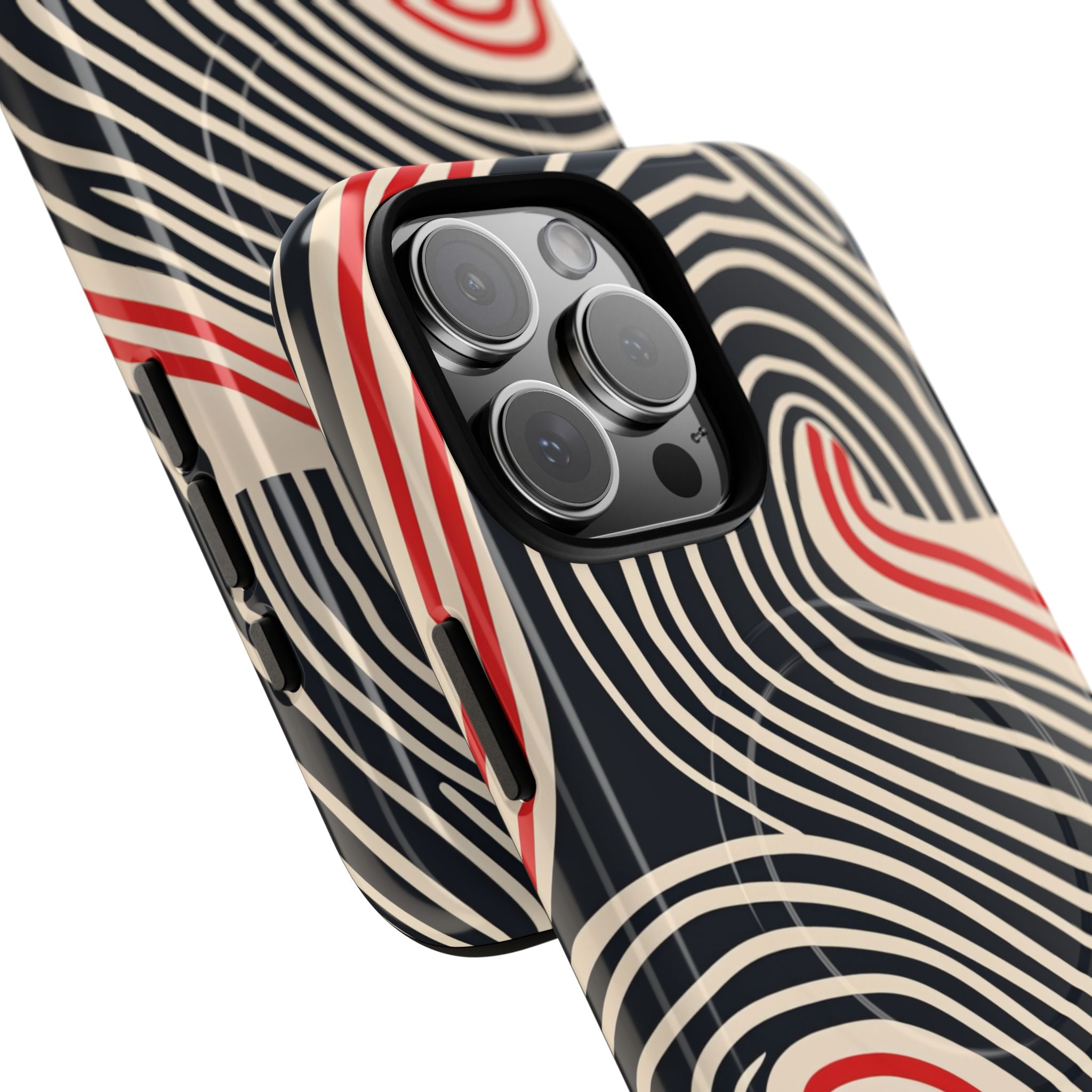 Wavy Red Flow iPhone 16 - Tough+