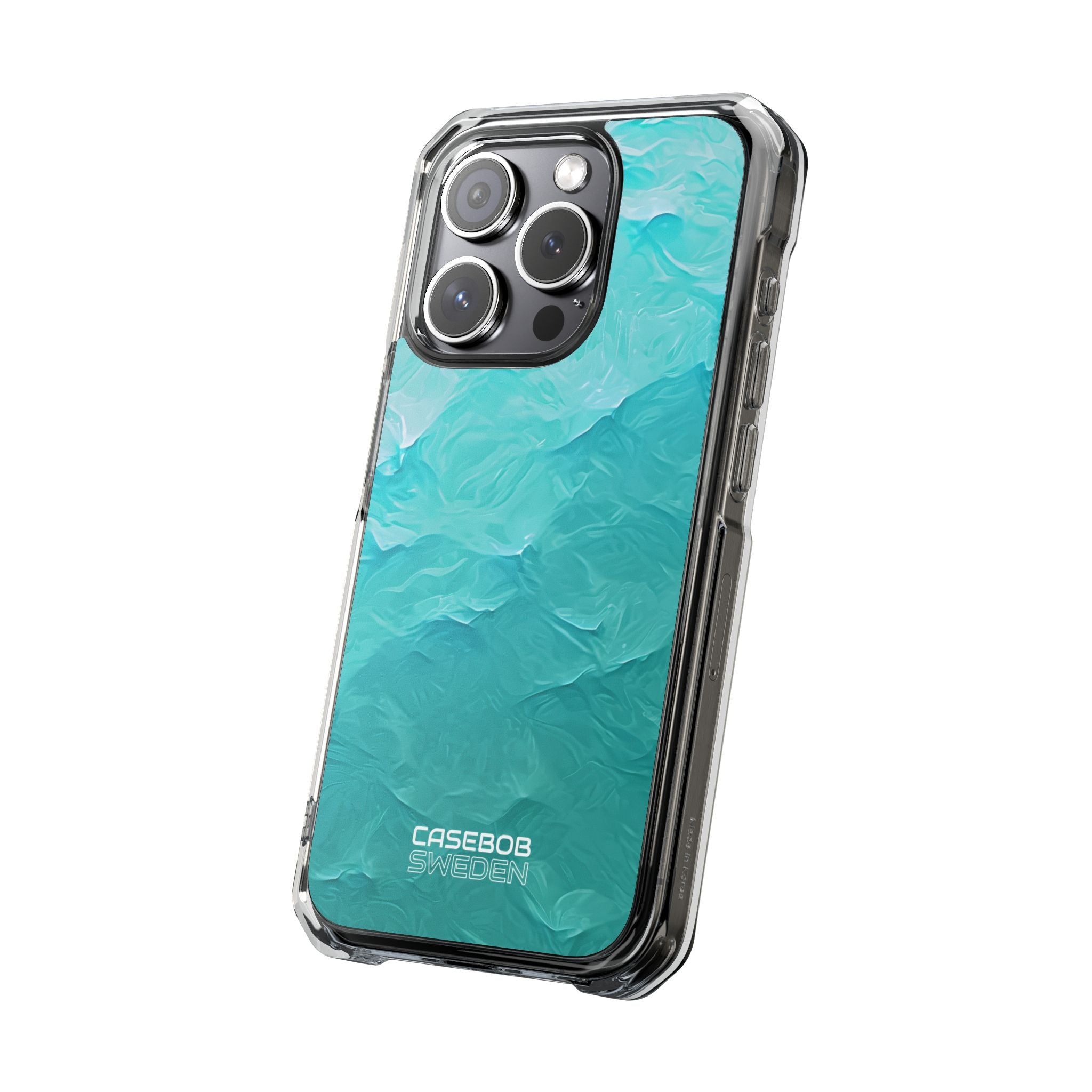 Soothing Aqua Currents iPhone 15 - Impact Clear+