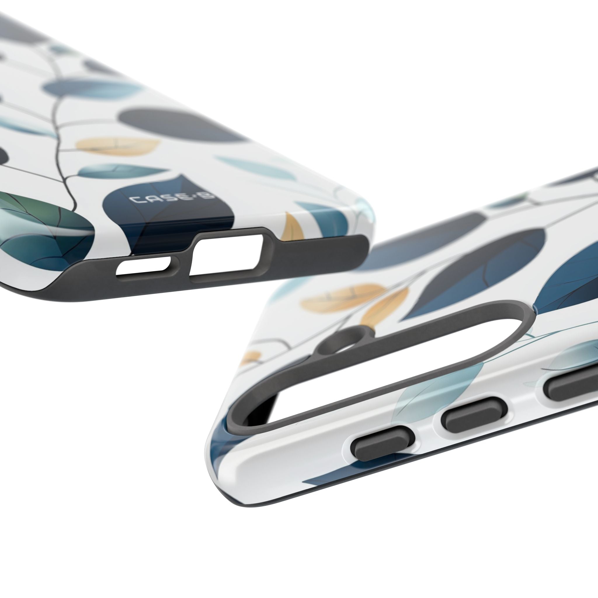 Navy Leaf Veins Samsung S25 Case - Tough