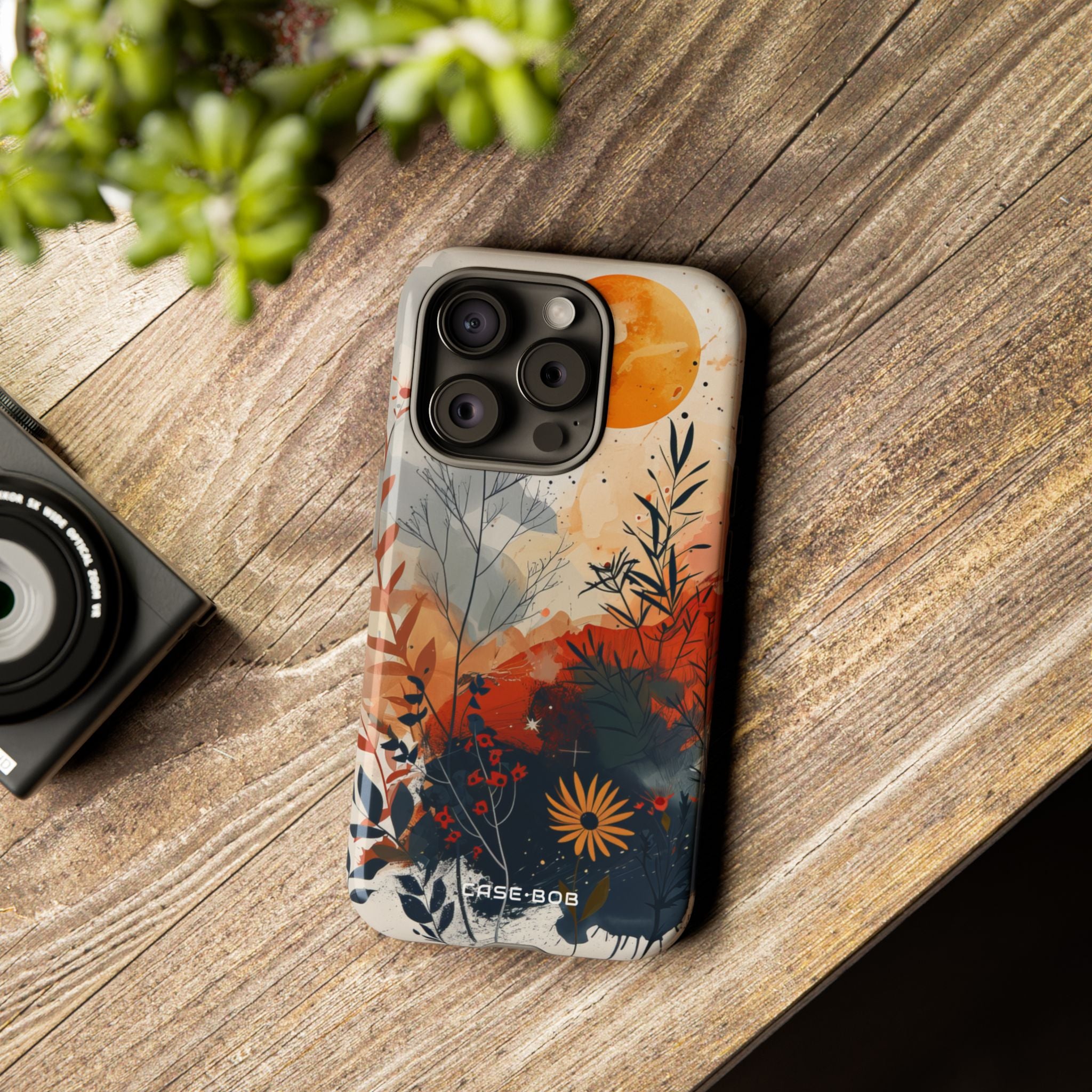 Orange Solstice iPhone 15 Pro Case - Tough