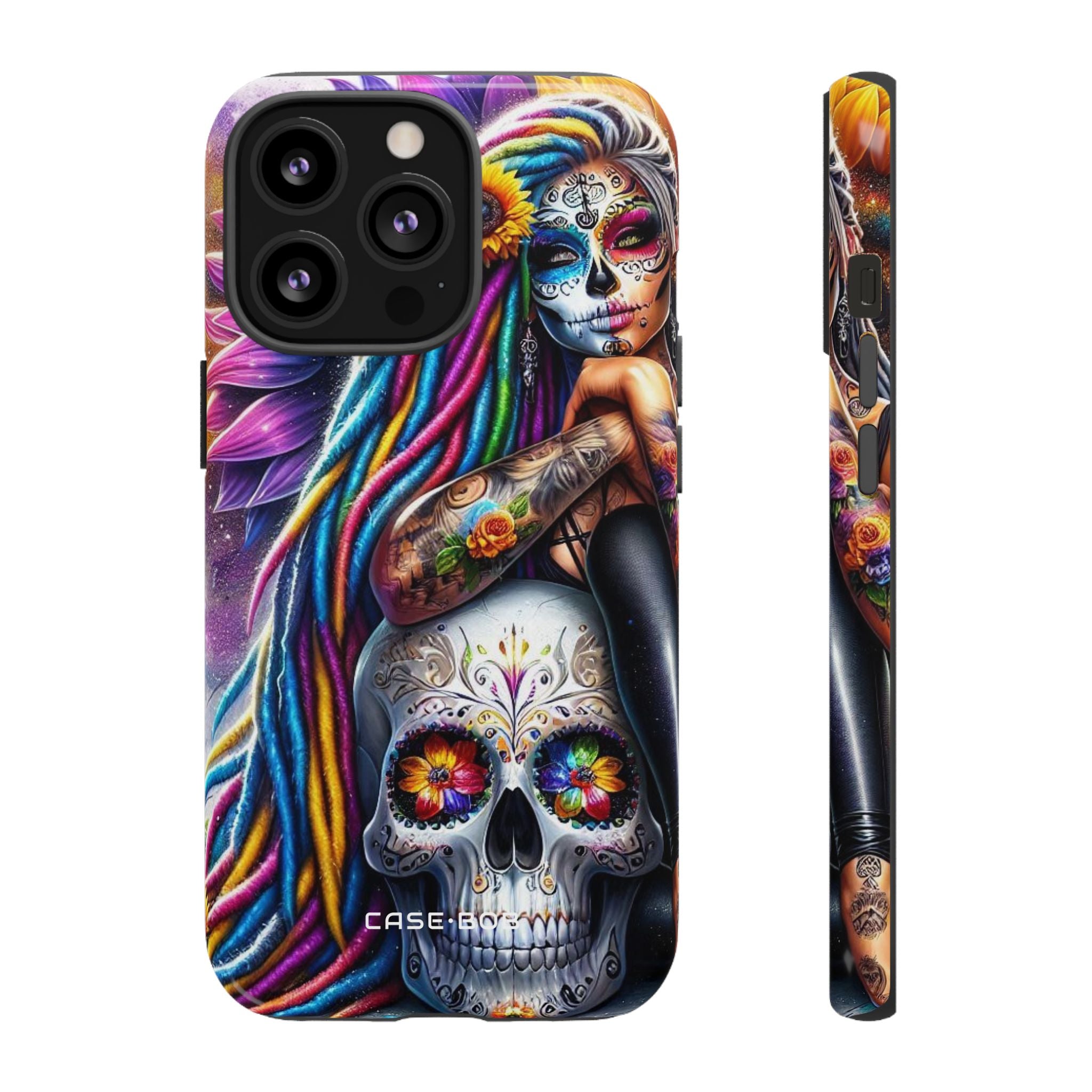 Sunflower Skull Glow iPhone 13 Pro Case - Tough