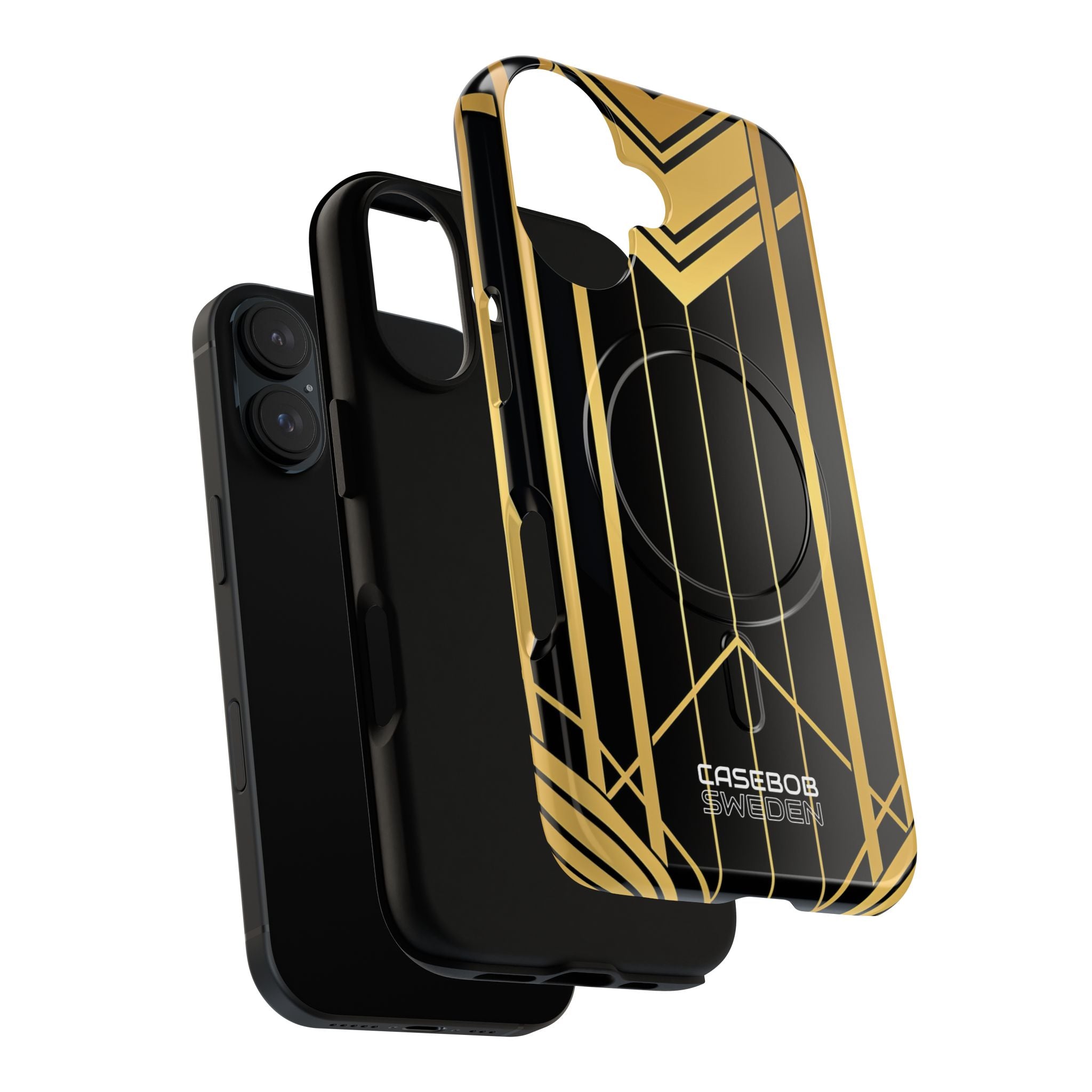 Golden Geometric Symphony iPhone 16 - Tough+