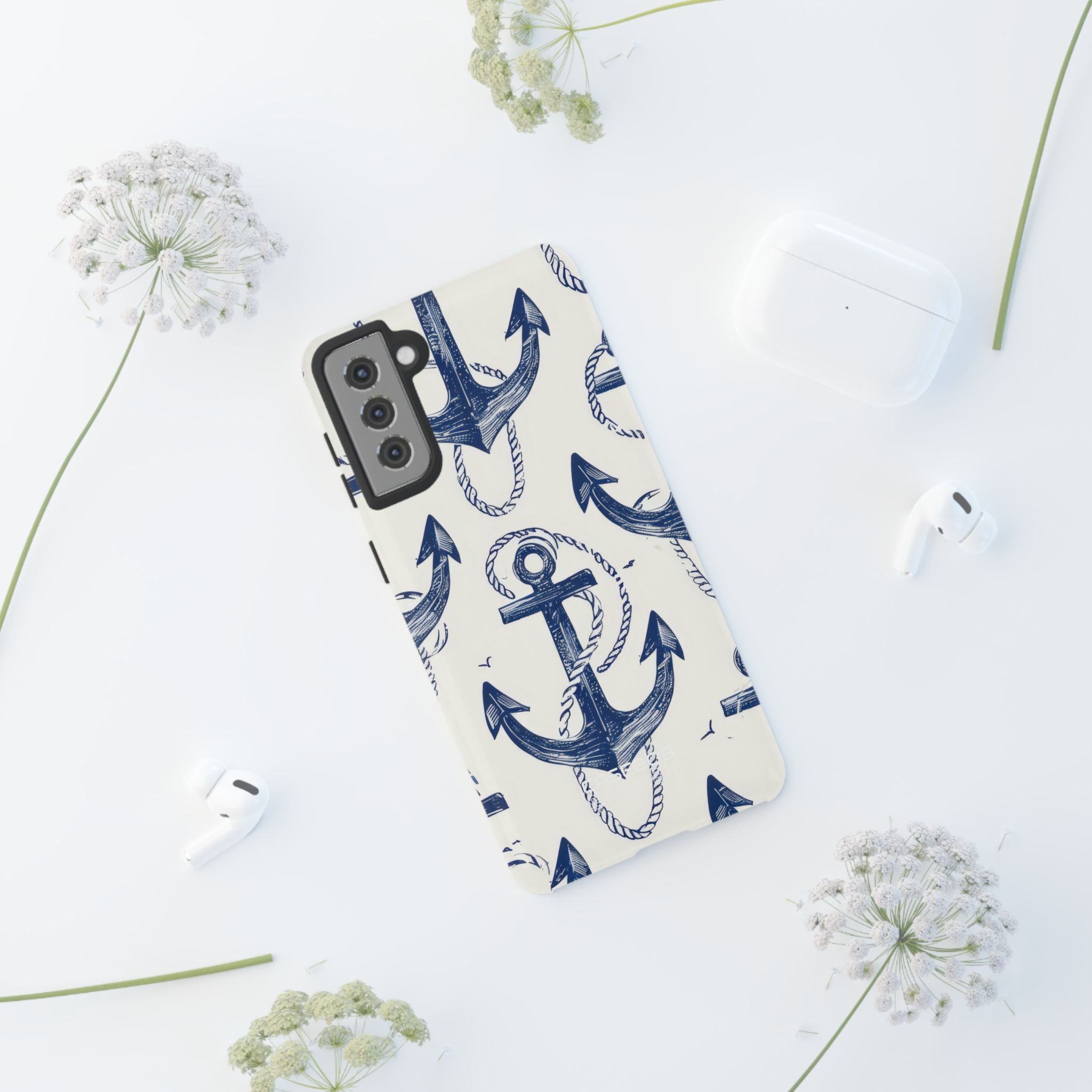 Navy Anchor Tapestry Samsung S21 - Tough