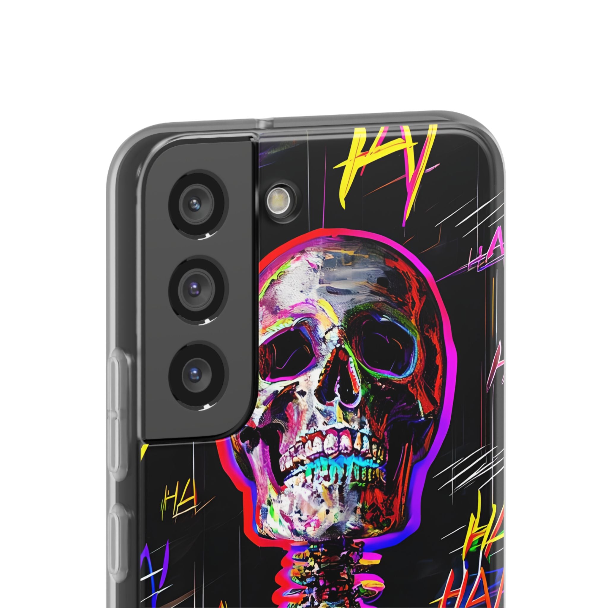 Neon Skeleton Laugh Samsung S22 - Soft