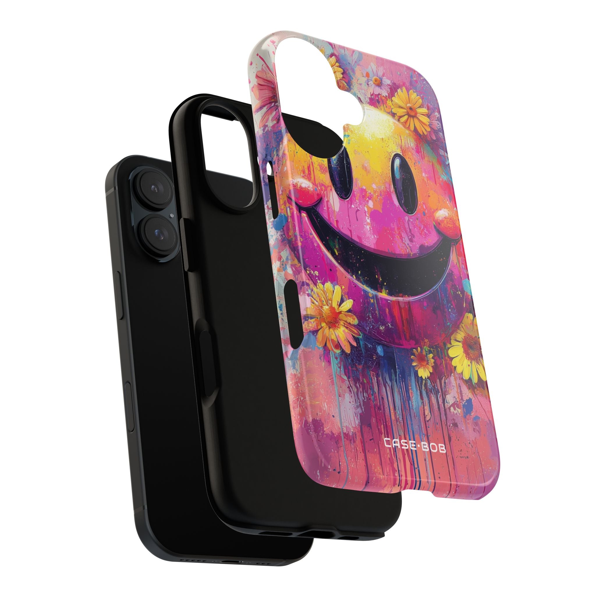 Smiley Bloom iPhone 16 Plus Case - Tough