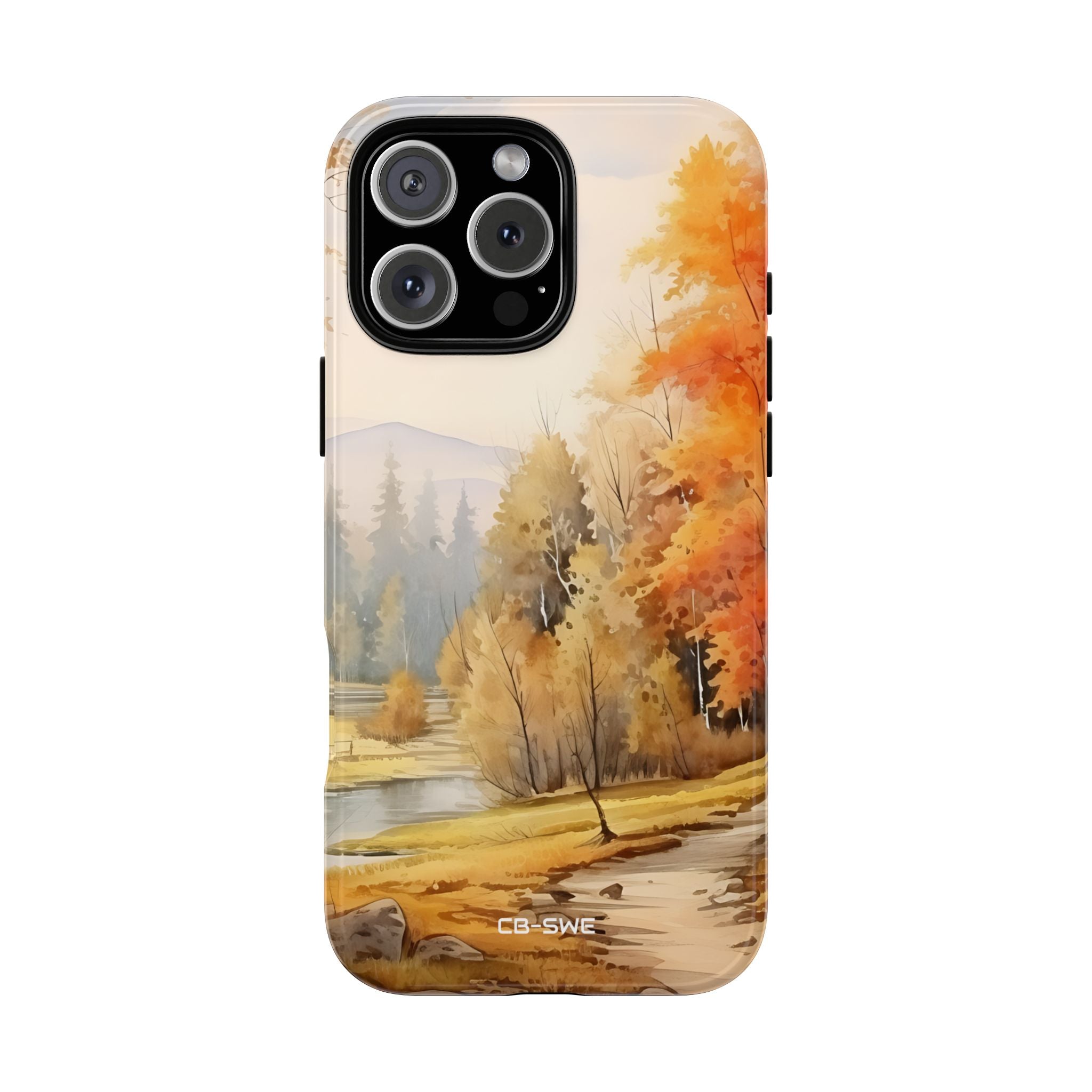 Golden Leaves Drift - iPhone Case