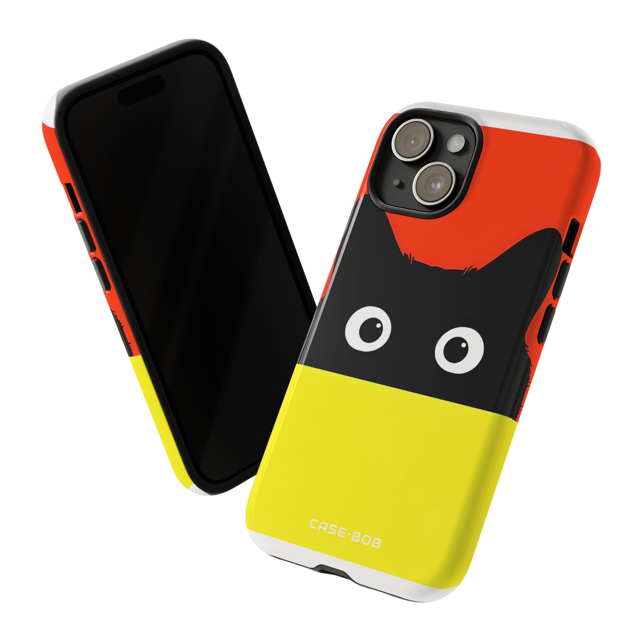 Peekaboo Cat Crimson iPhone 15 Case - Tough