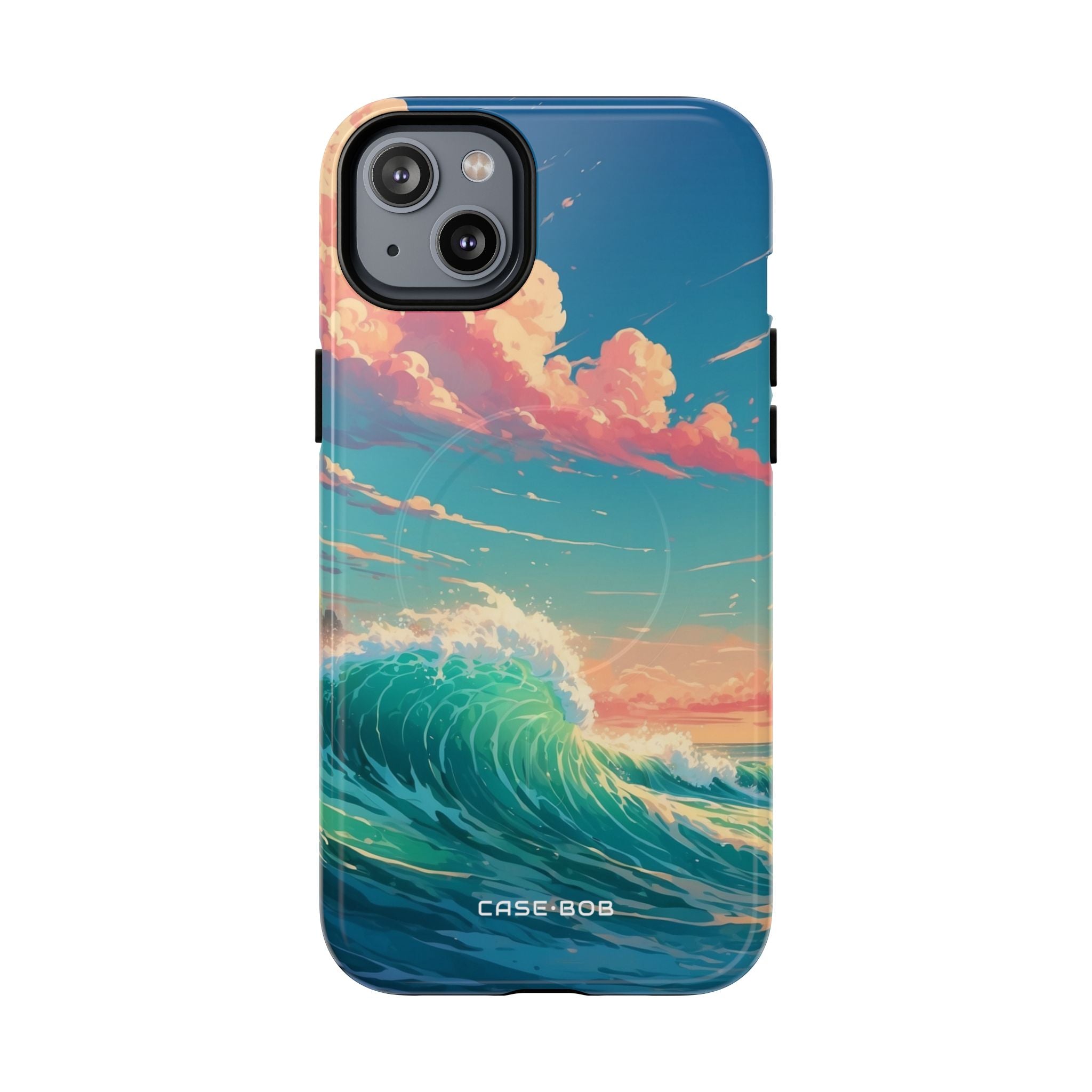 Turquoise Curl iPhone 14 Plus Case - Tough+