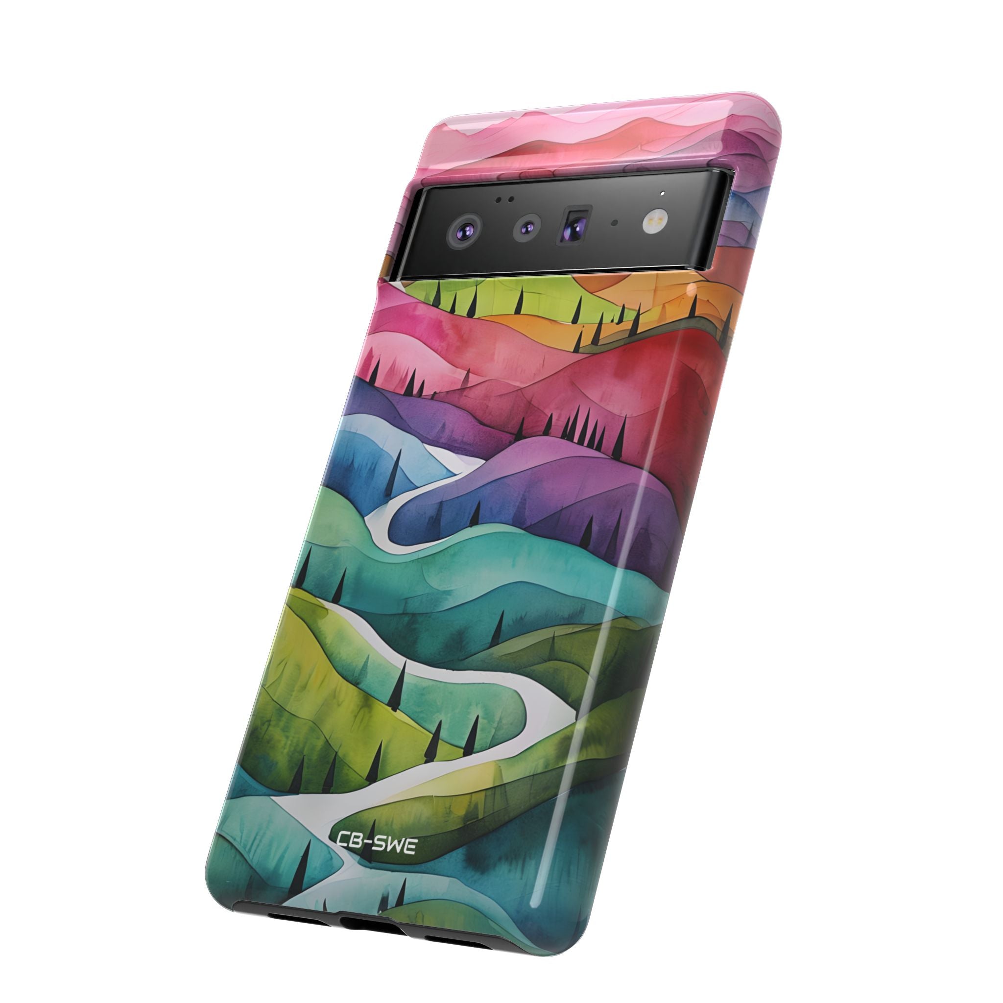Whimsical Colorful Valleys - Google Pixel Case