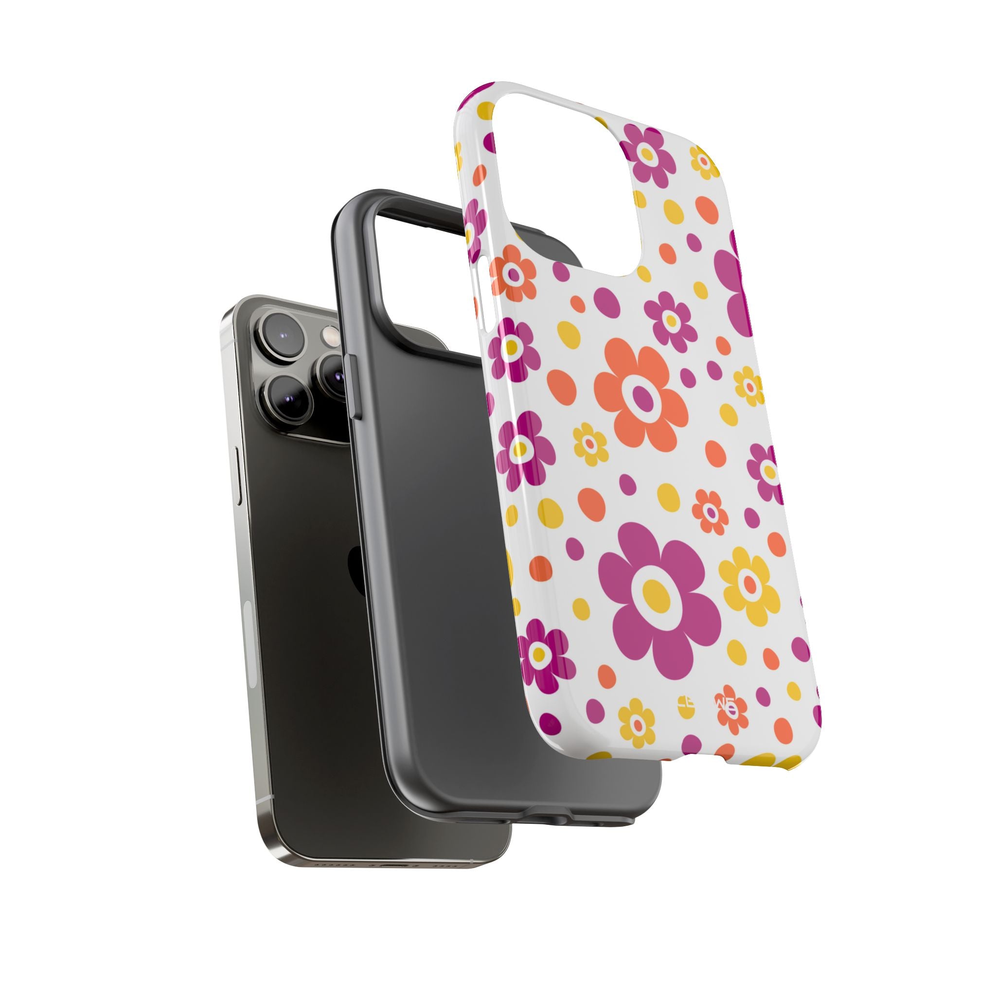 Retro Floral Playfulness - iPhone Case