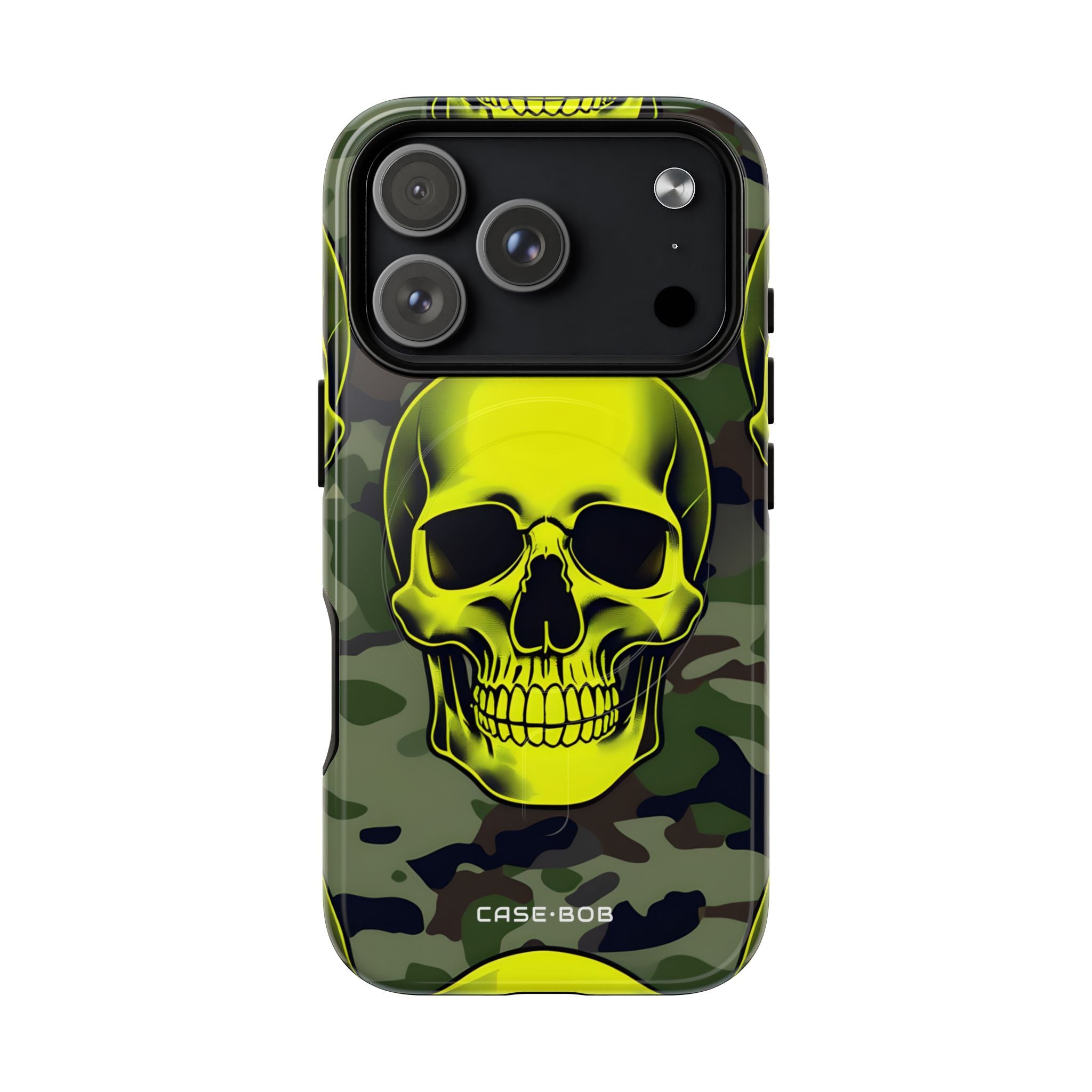 Neon Skull Camo iPhone 17 Pro Case - Tough+