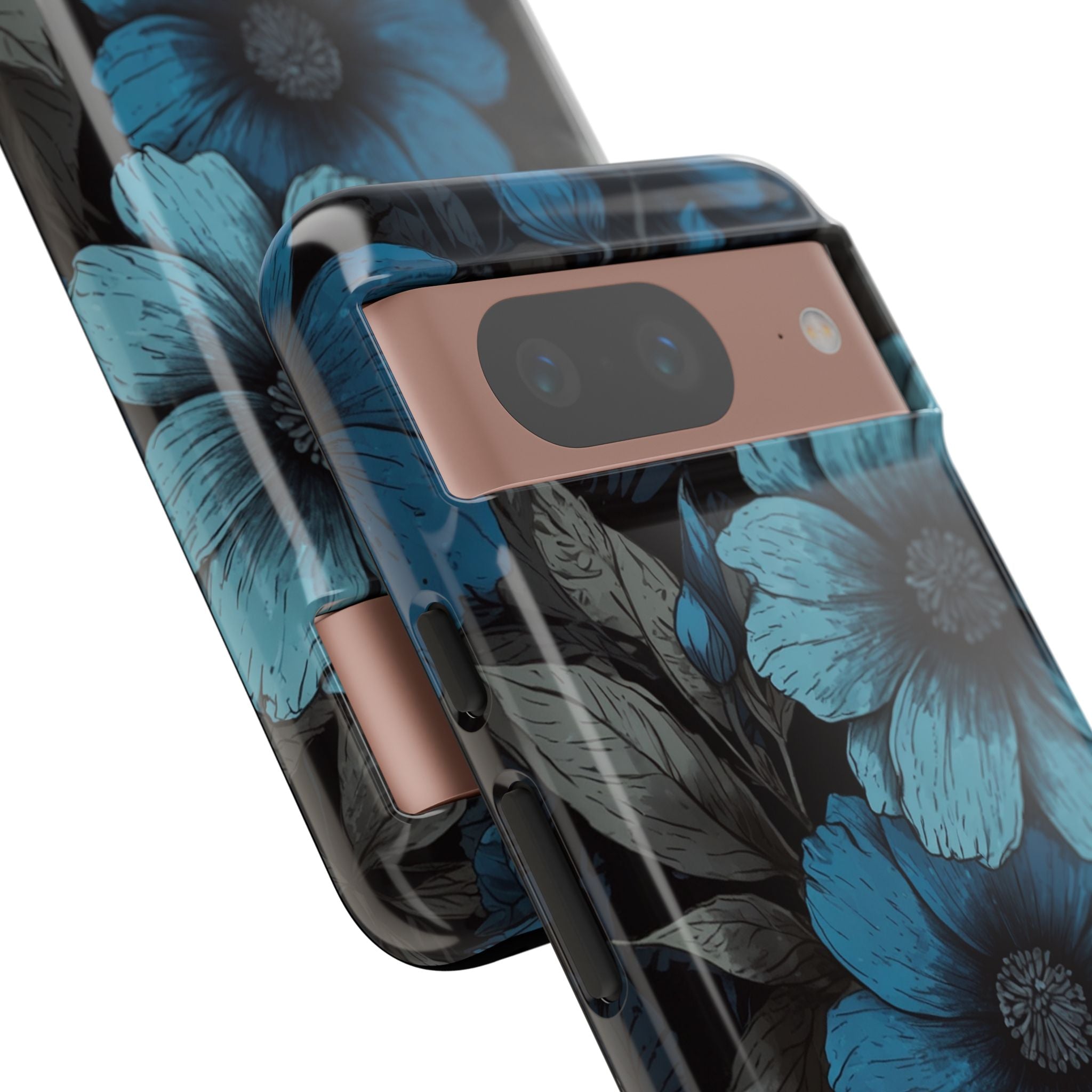Blue Petal Radiance Google Pixel 8 Case - Tough