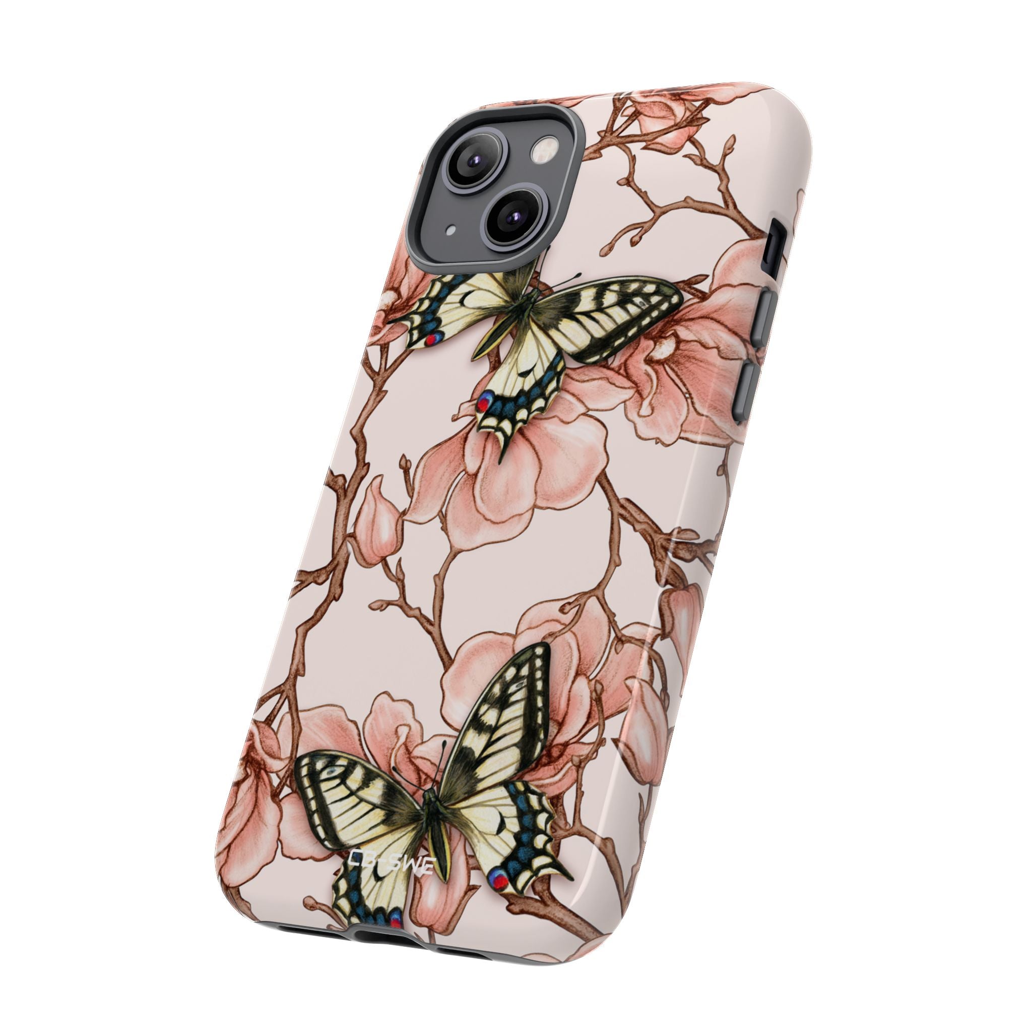 Butterflies and Magnolias Harmony - iPhone Case