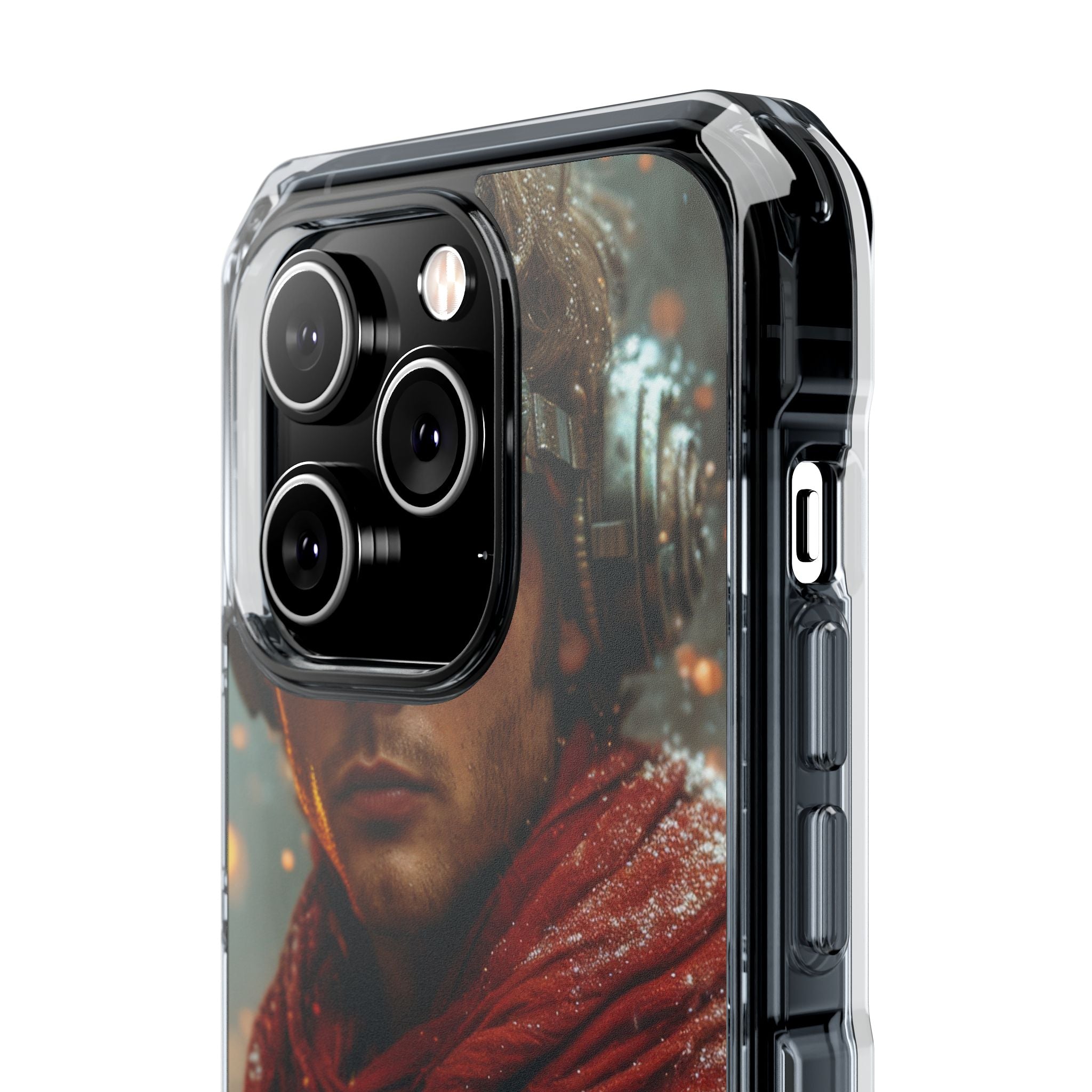 Futuristic Steampunk Explorer iPhone 14 - Impact Clear+