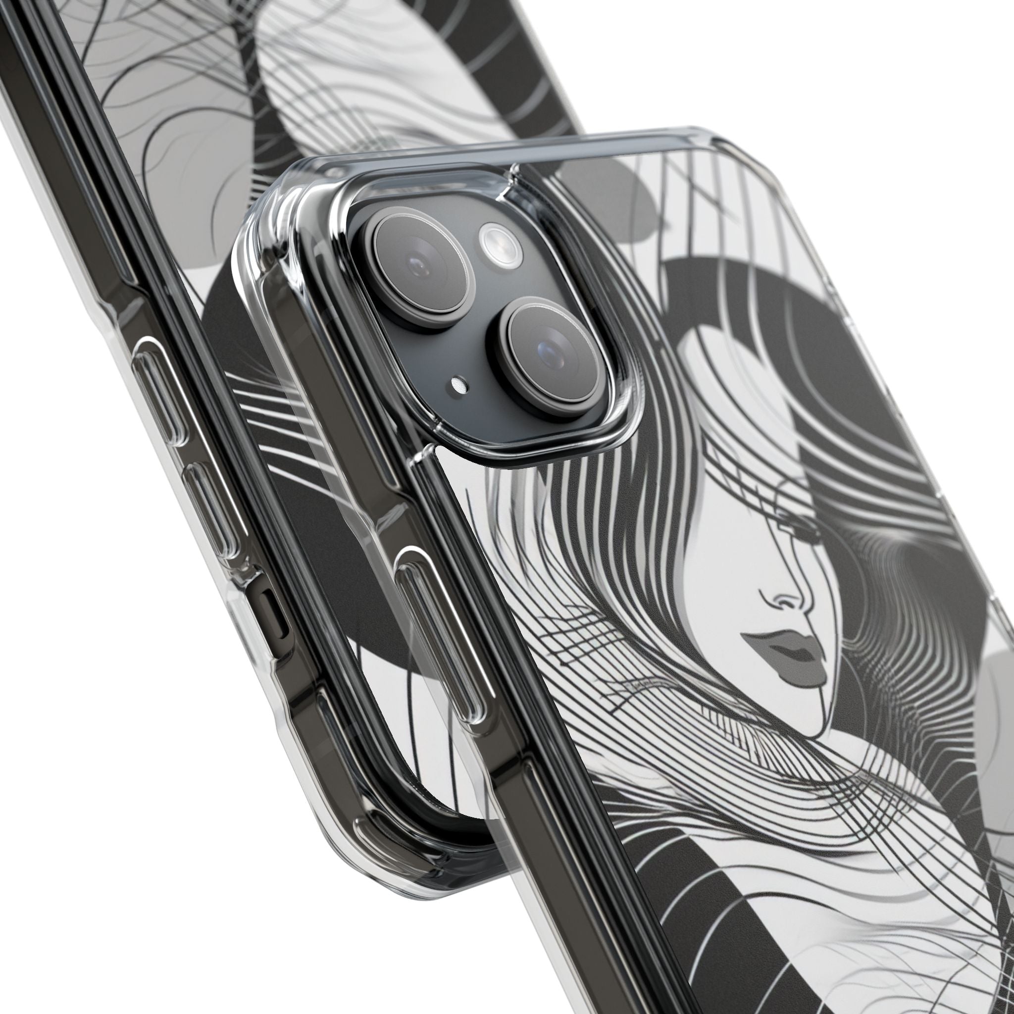 Orange Wave Motion iPhone 15 - Impact Clear+