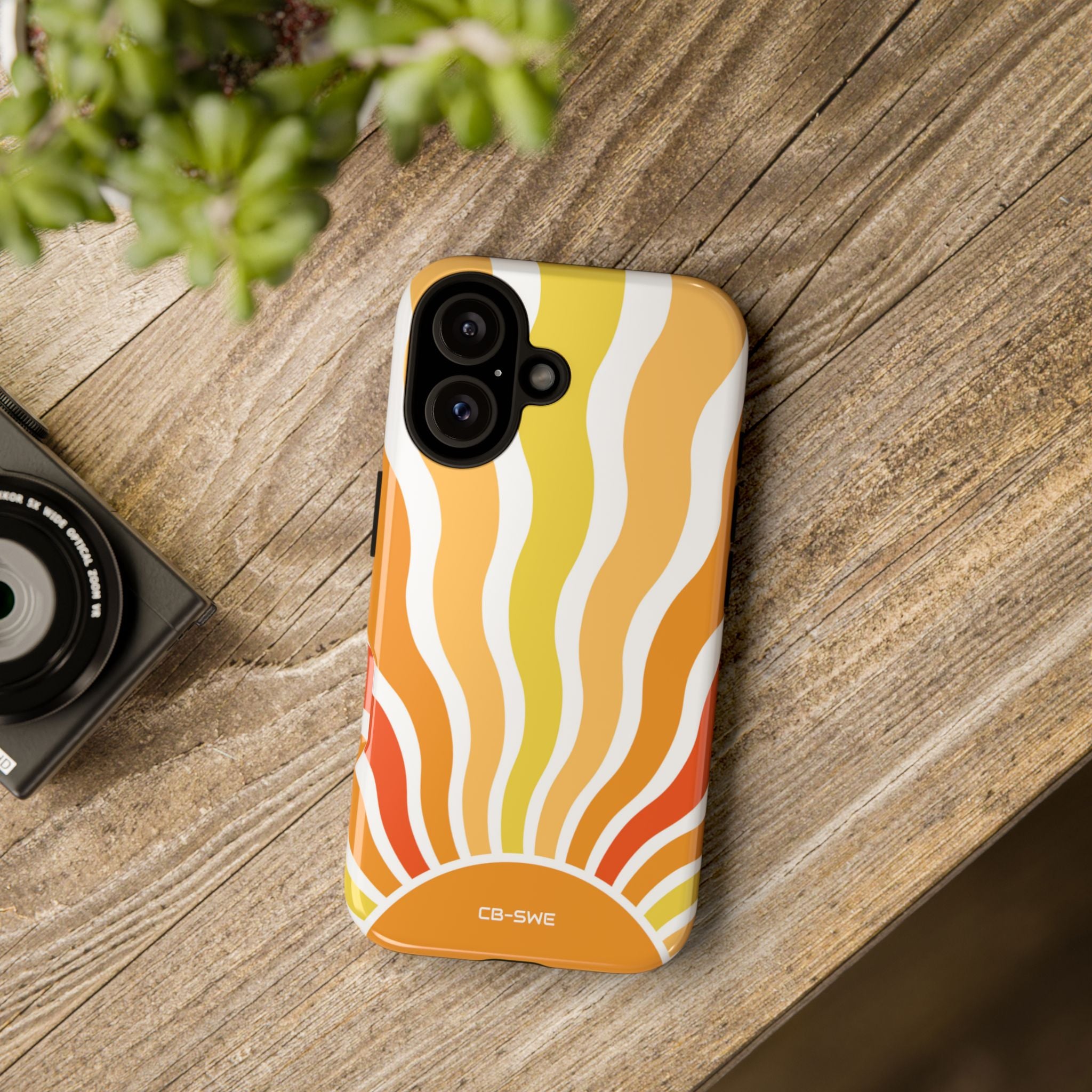 Retro Sunshine Waves - iPhone Case