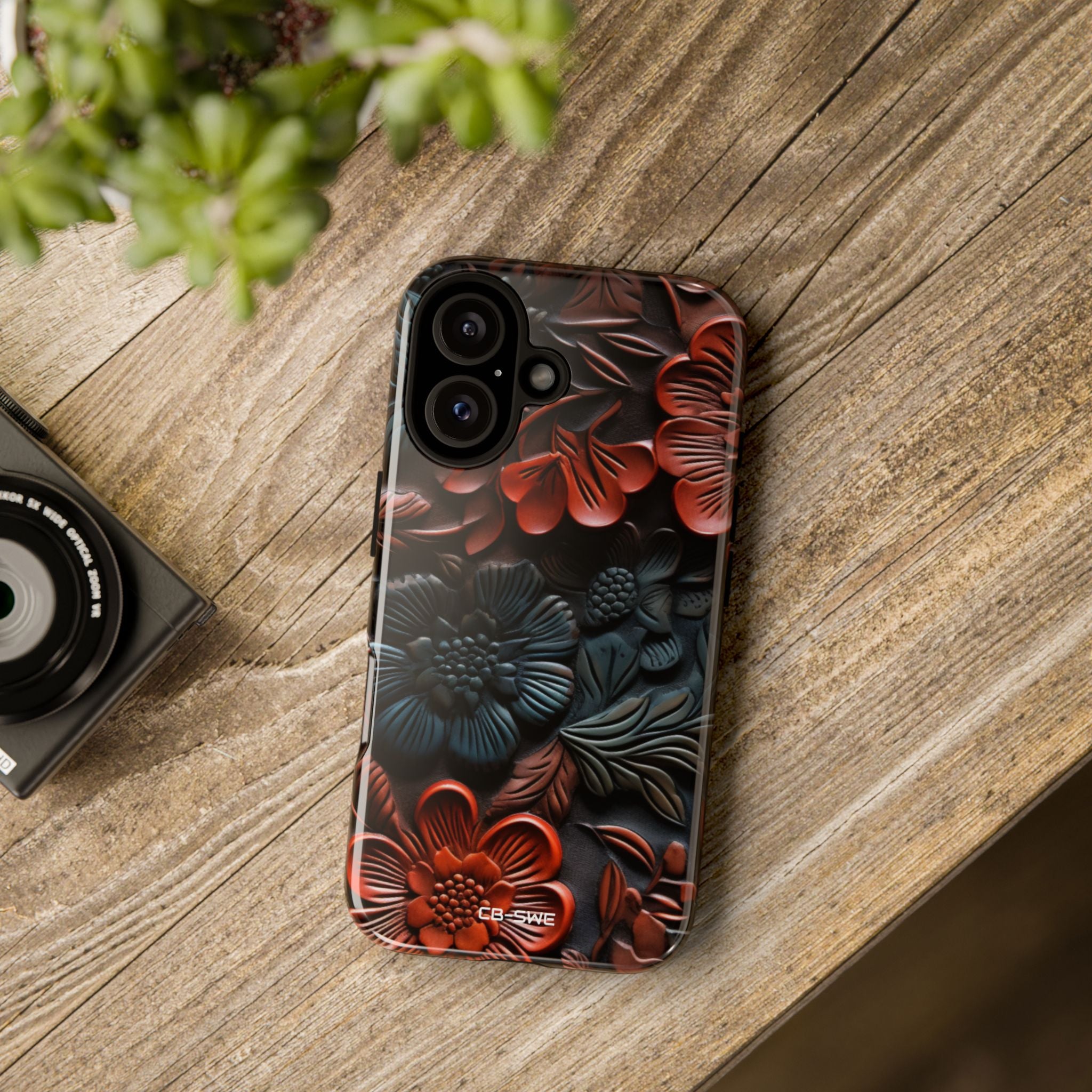 Sculpted Floral Elegance - iPhone Case