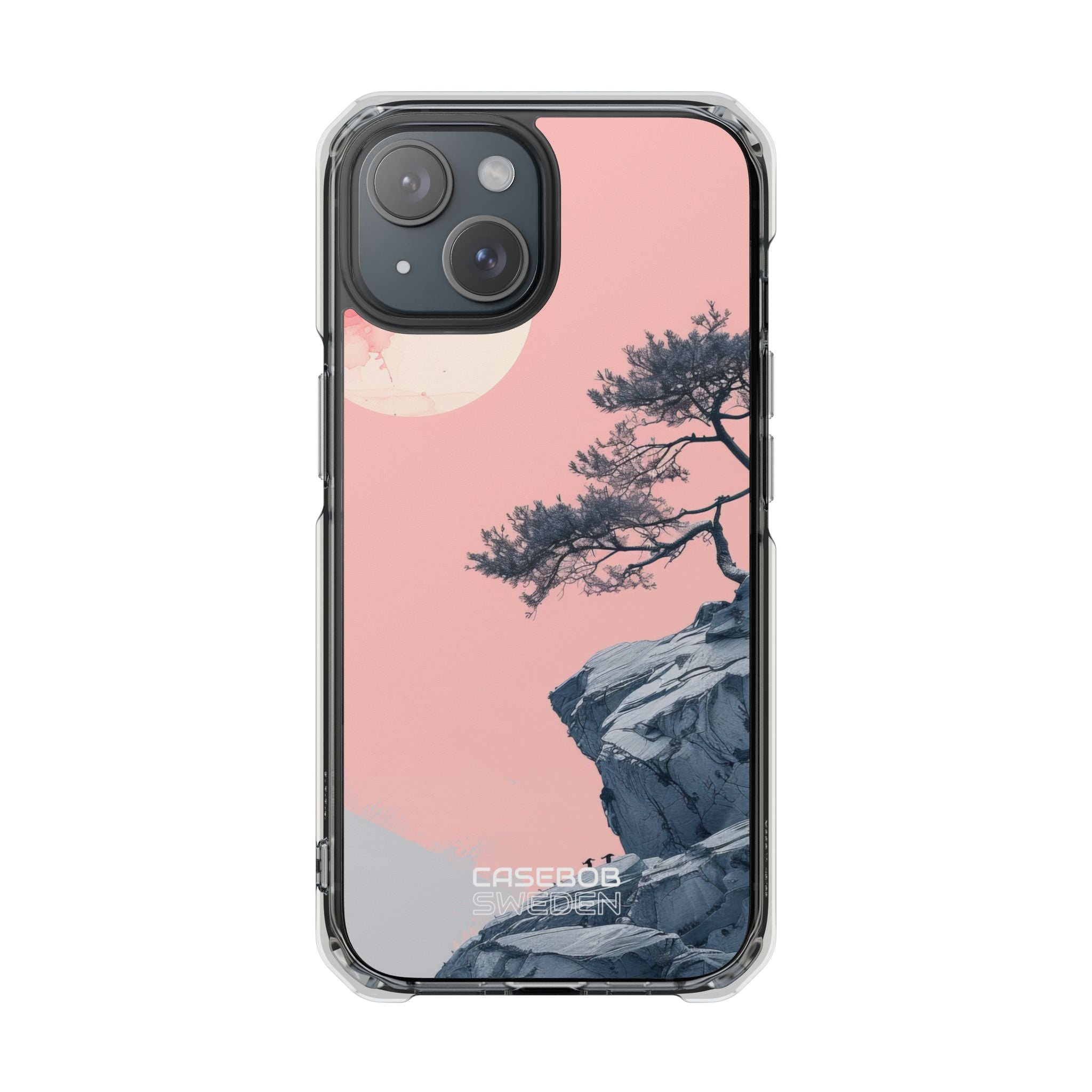 Pink Cliff Solitude iPhone 15 - Impact Clear+