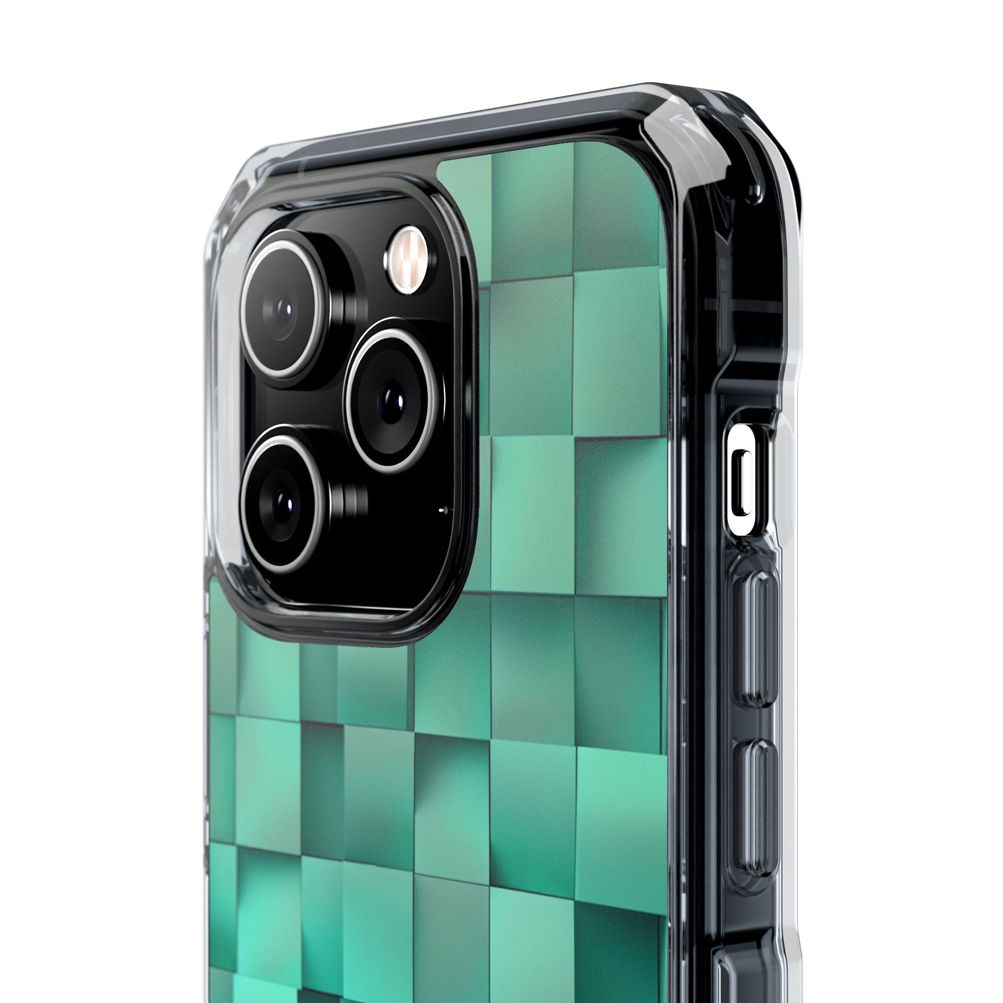 Folded Blue Squares iPhone 14 - Impact Clear+
