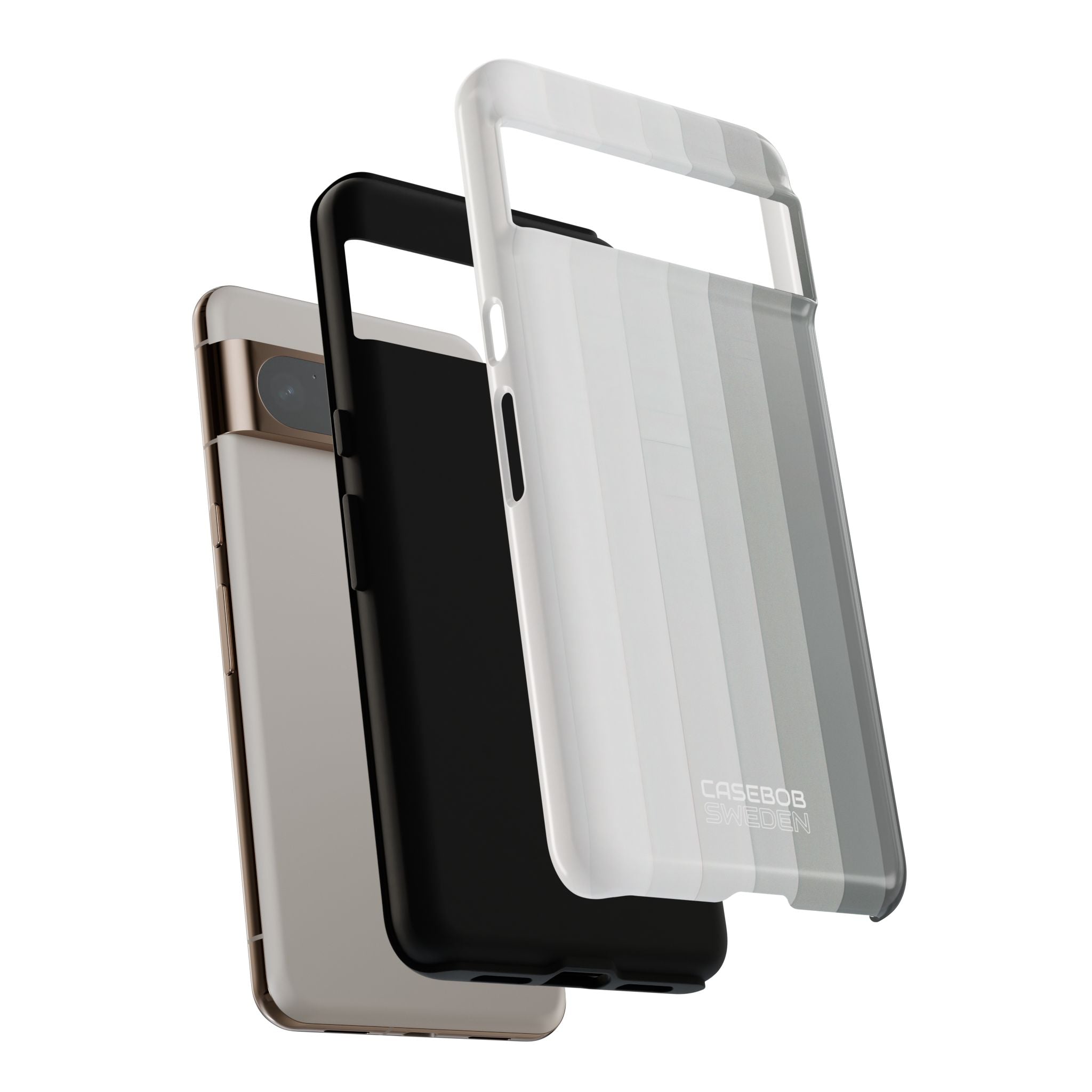 Silver Gradient Stripes Google Pixel 8 - Tough