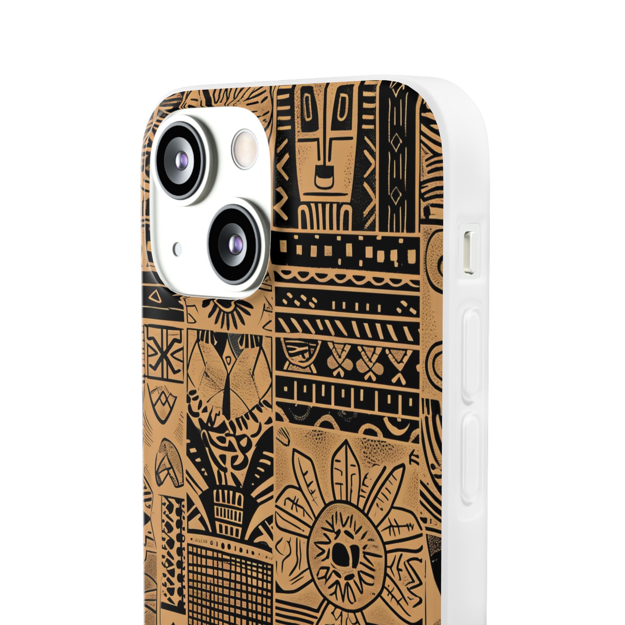 Tribal Faces iPhone 13 mini Case - Soft