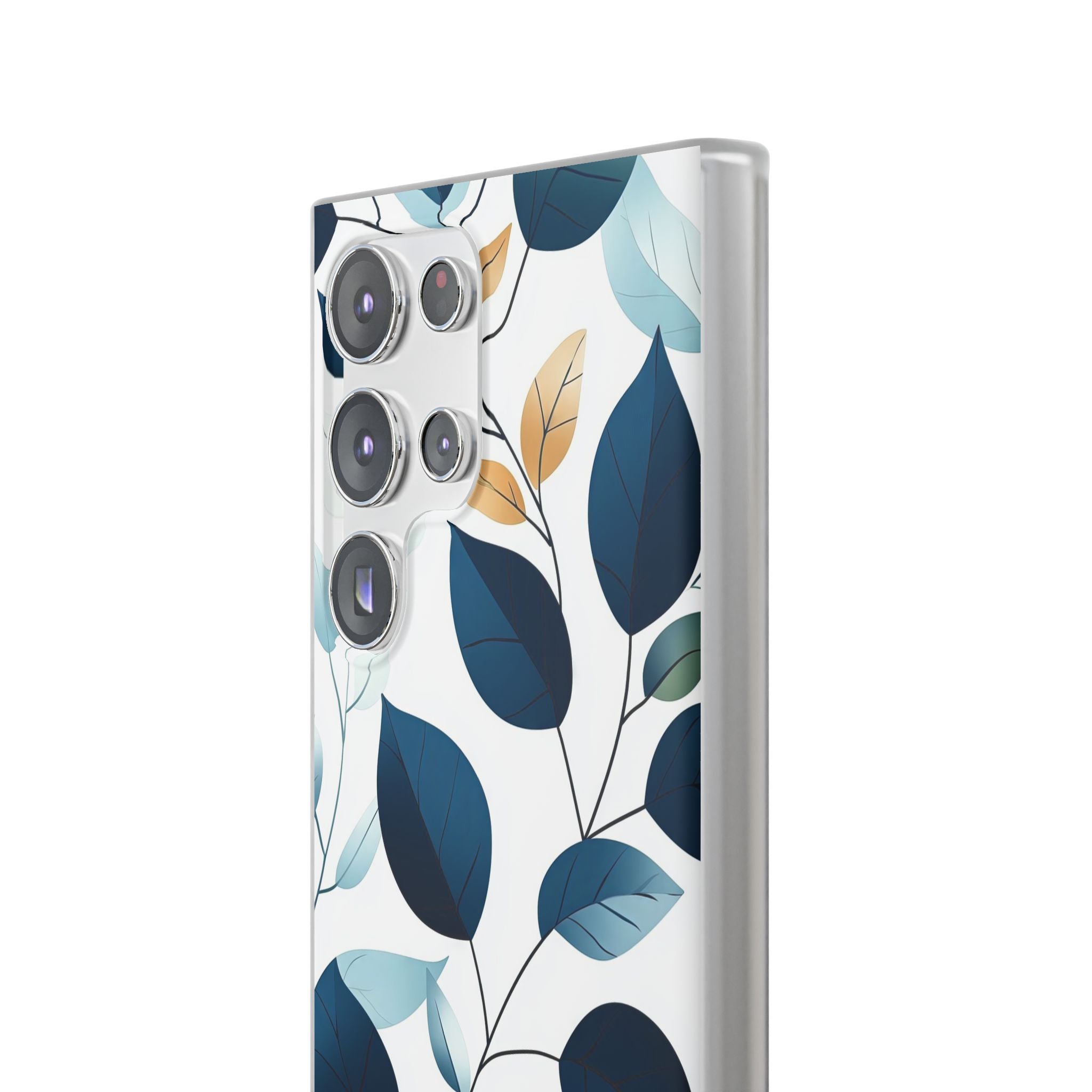 Navy Leaf Veins Samsung S23 Ultra Case - Soft