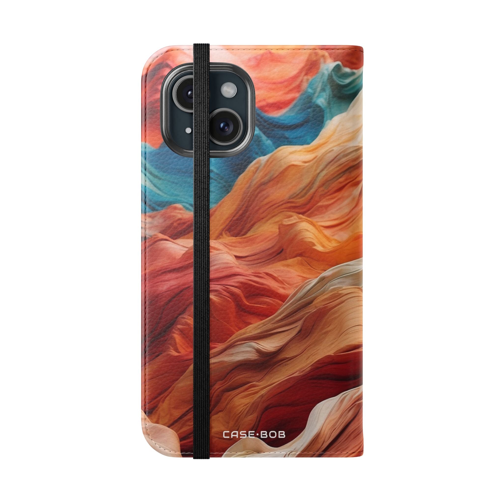 Fabric Peaks Sunset - iPhone 15 Case - Wallet