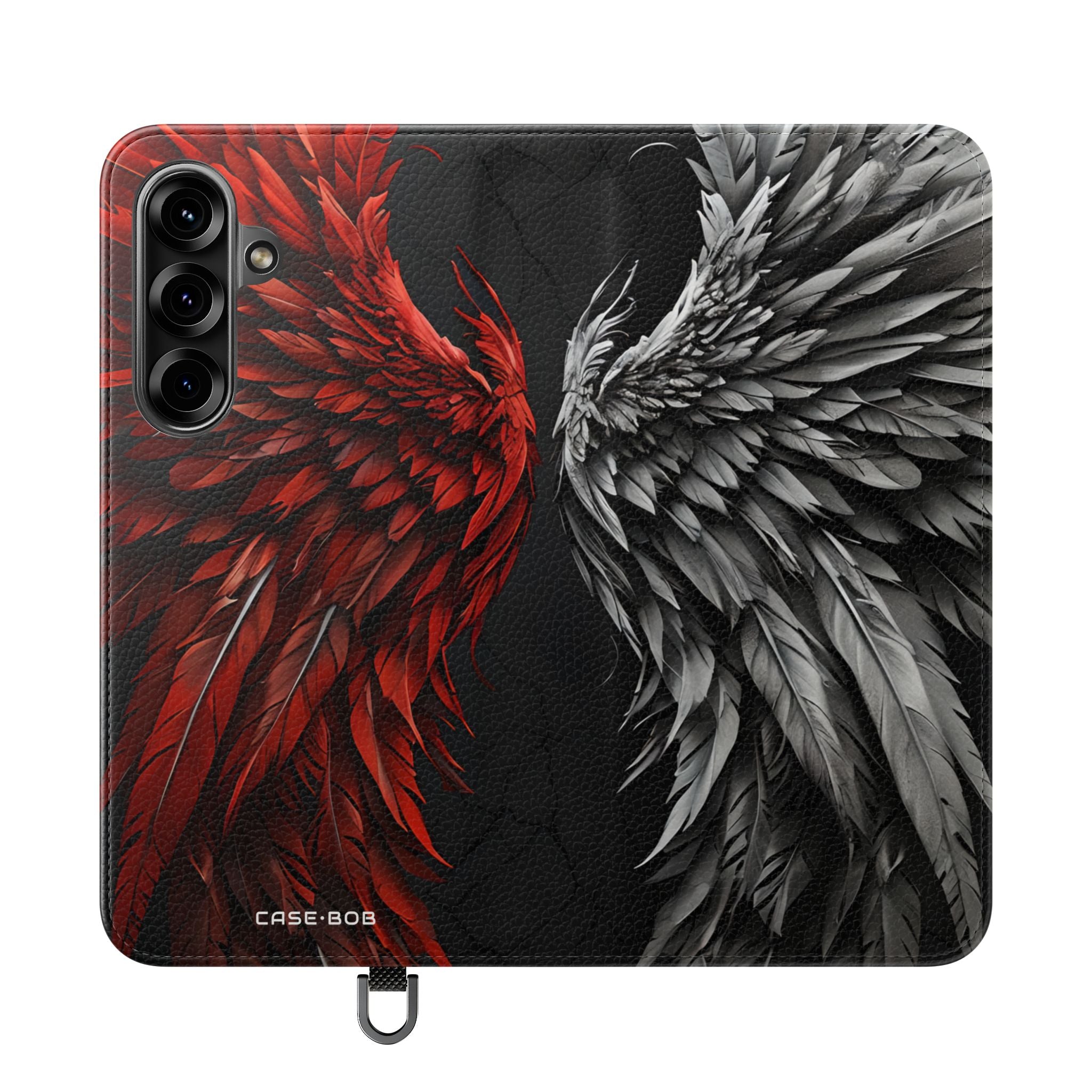 Crimson Silver Wings - Samsung S25+ Case - Wallet