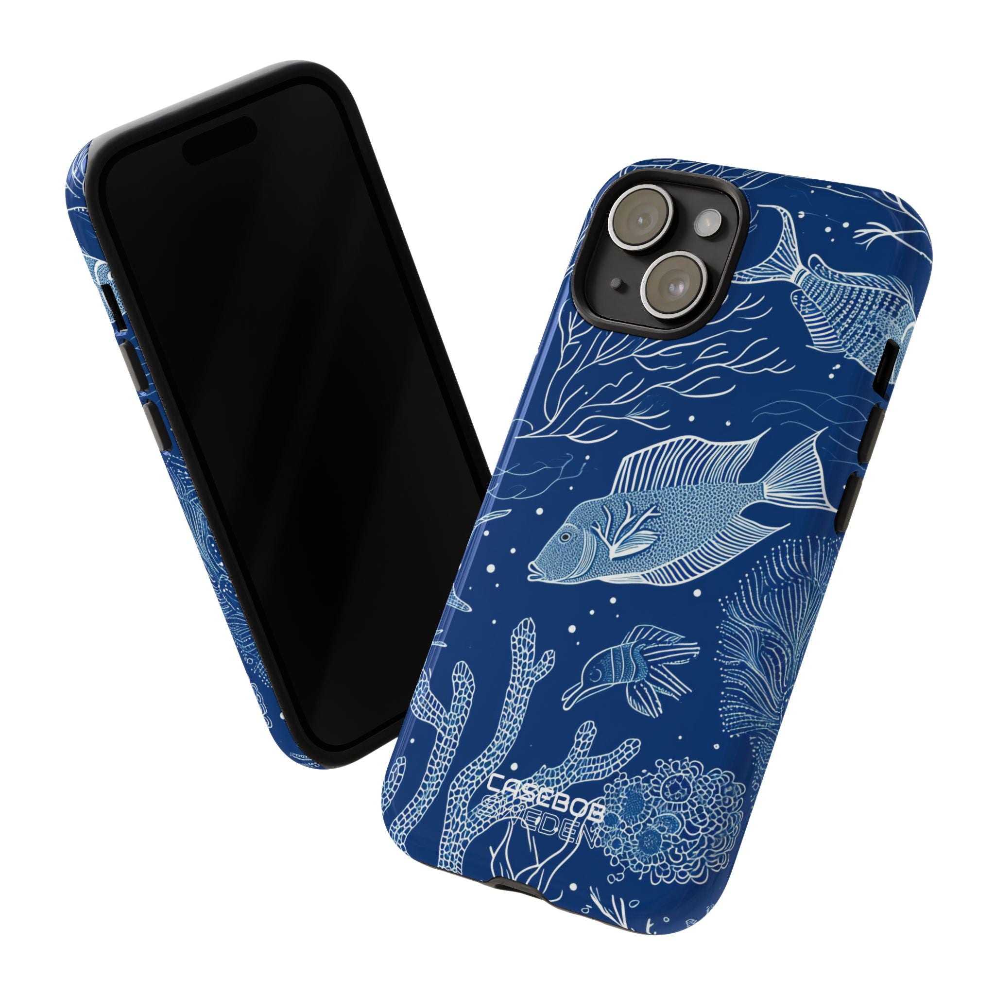 Blue Coral Garden iPhone 15 - Tough
