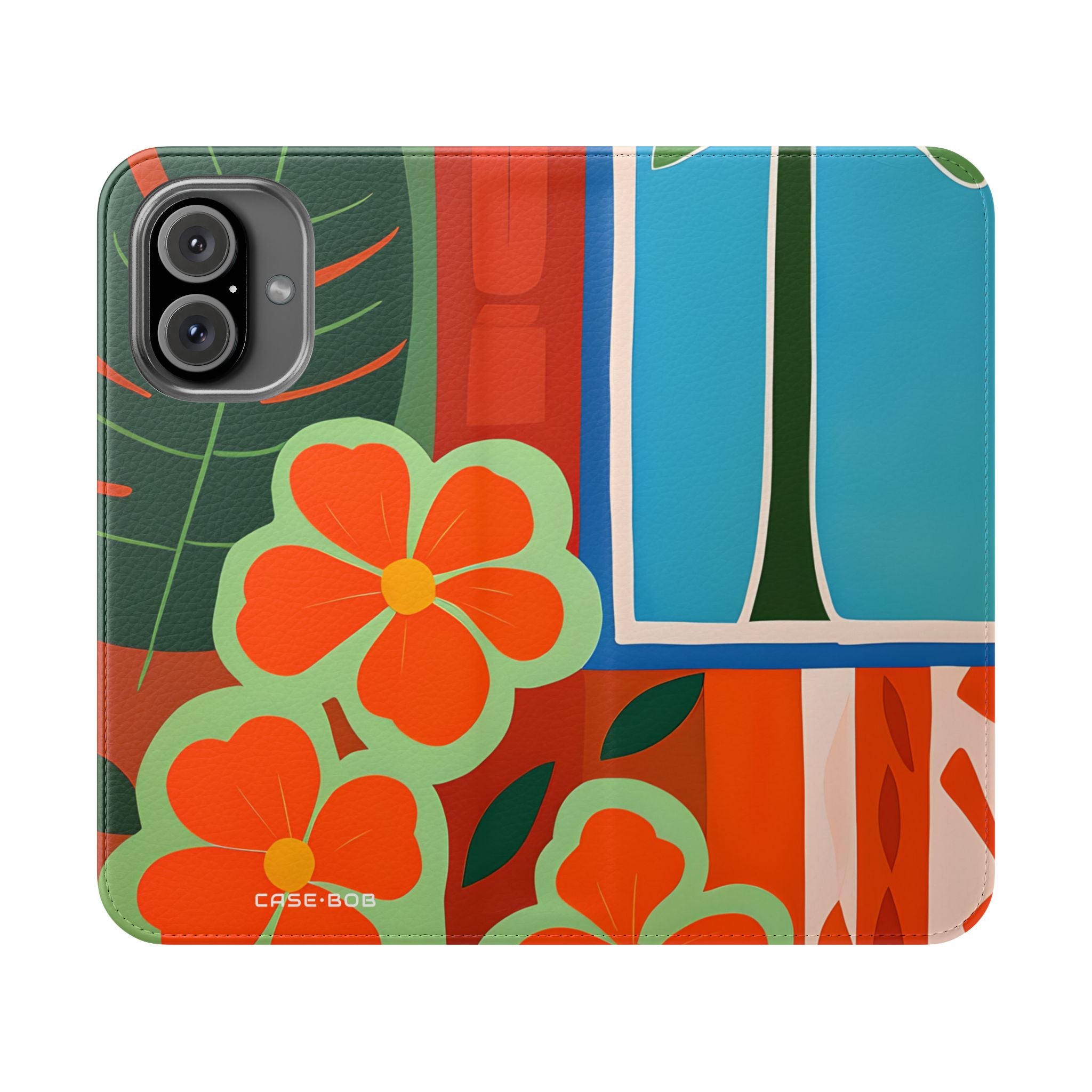 Orange Blossom Mosaic - iPhone 16 Case - Wallet