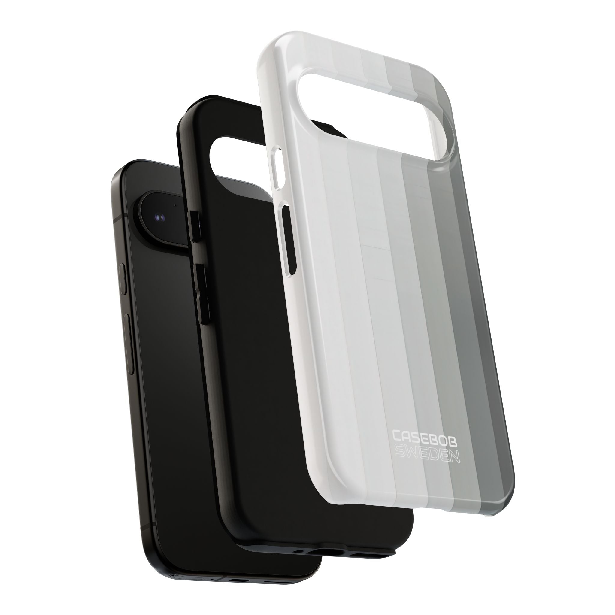 Silver Gradient Stripes Google Pixel 9 - Tough
