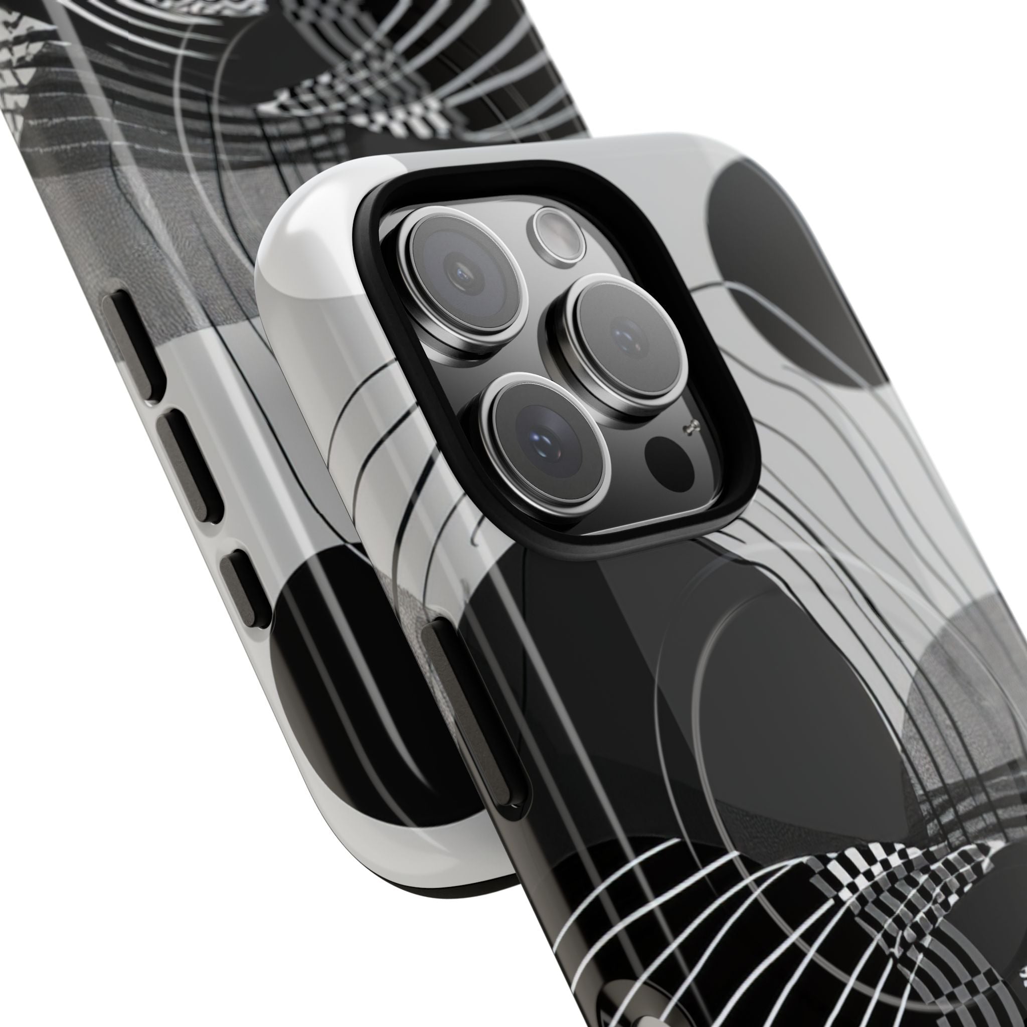 Monochrome Motion Flow iPhone 16 - Tough+