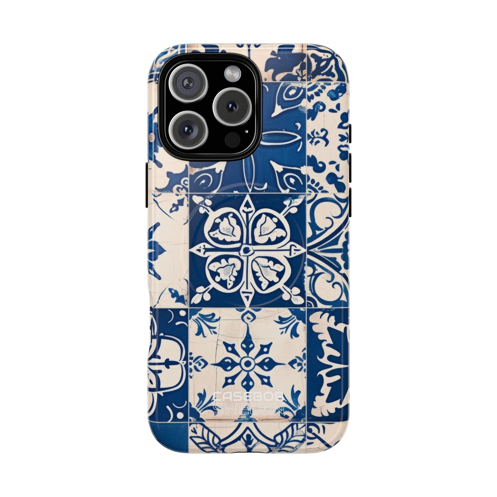 Ornate Blue Tiles iPhone 16 - Tough+