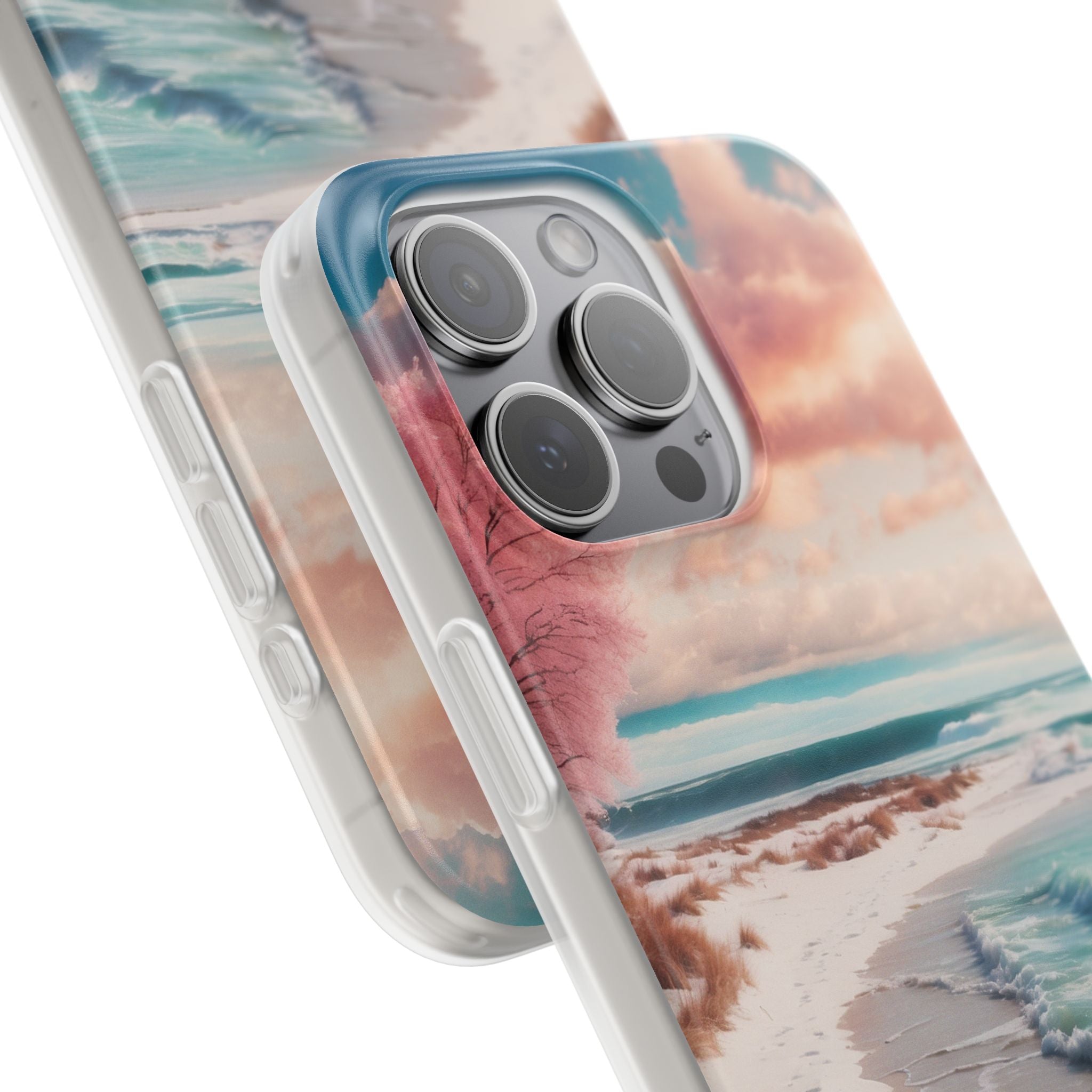 Pink Tree Breeze iPhone 15 Pro Max Case - Soft